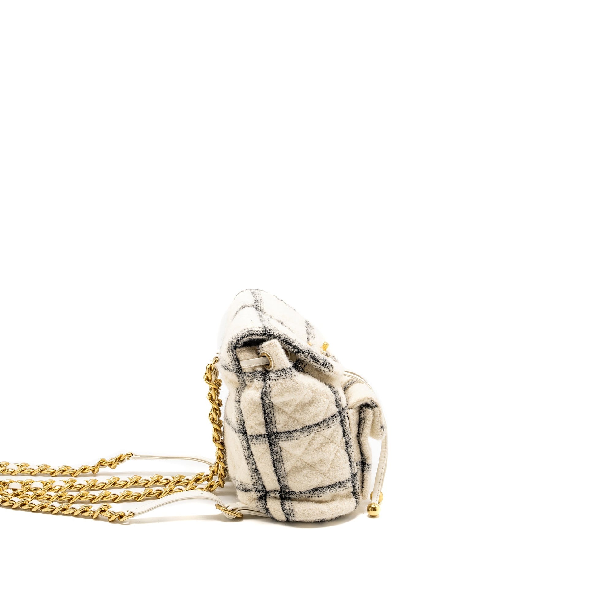 Chanel Duma Backpack Fabric GHW microchip Multicolour White