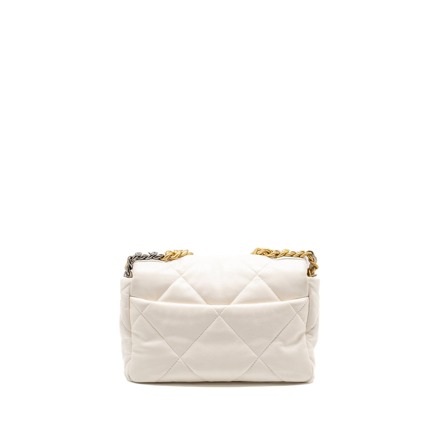 Chanel 19 Lambskin Hardware Multicolour White Small Handbag
