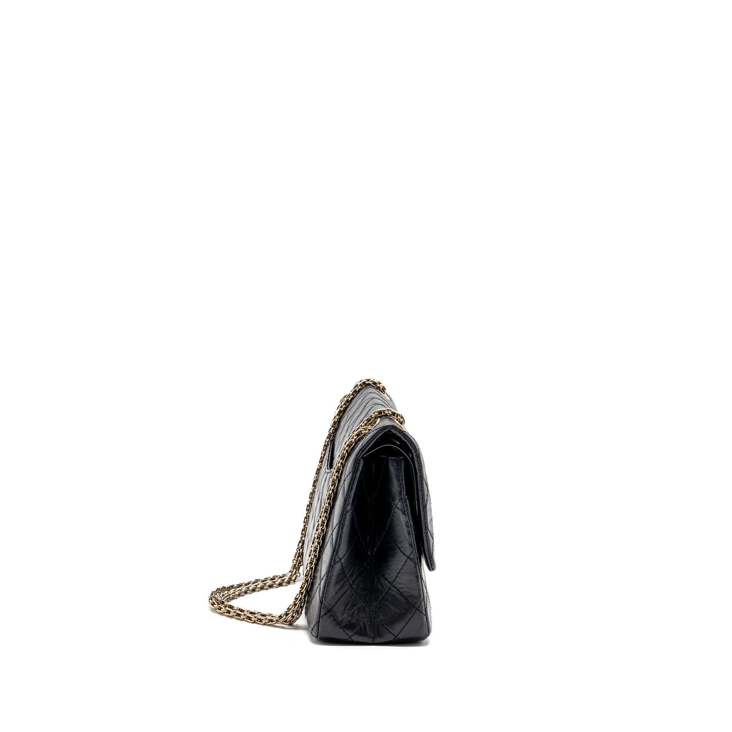 Chanel 2.55 reissue flap aged calfskin LGHW Black Shoulder Bag