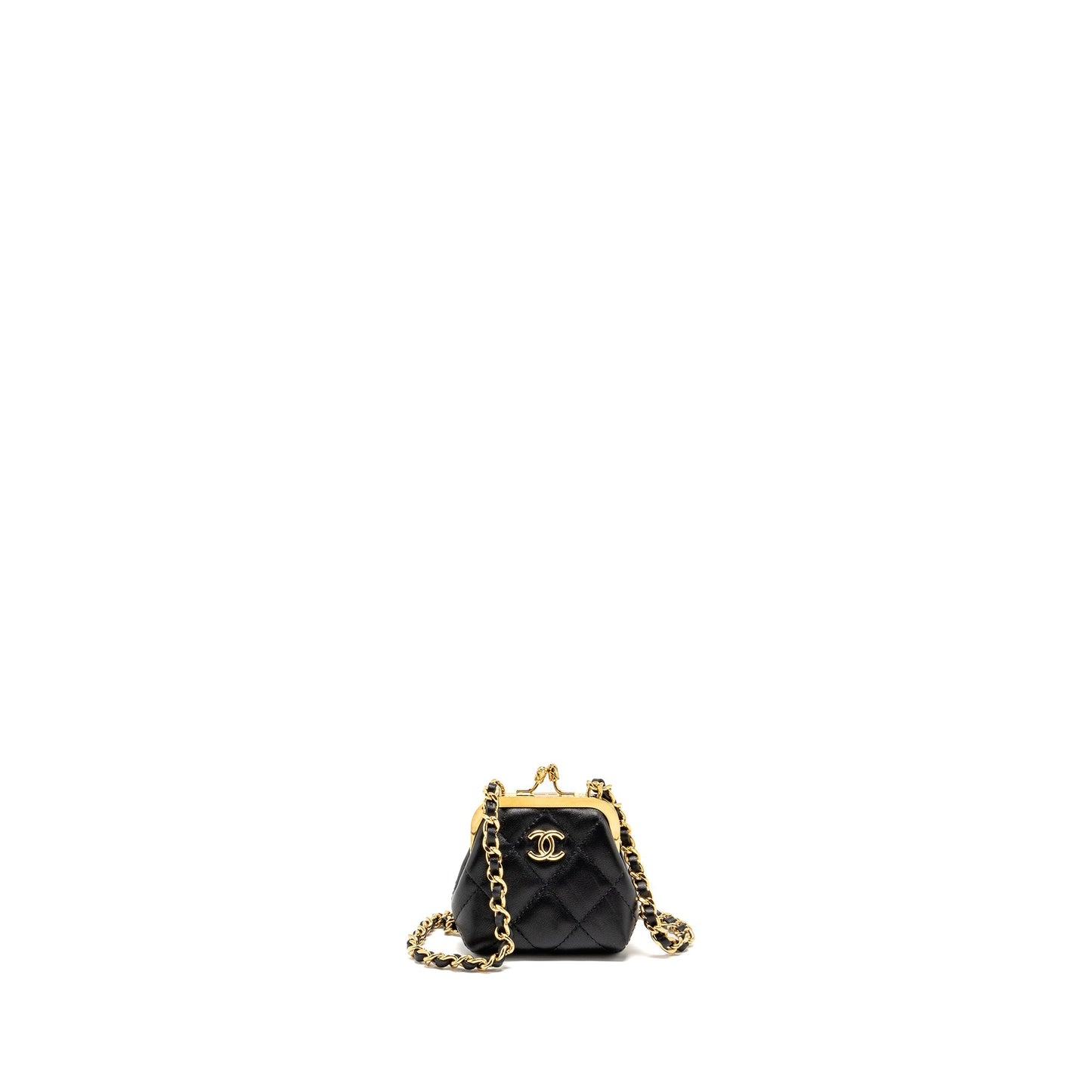 Chanel 23p Coin Purse Calfskin LGHW microchip Black Wallet Case