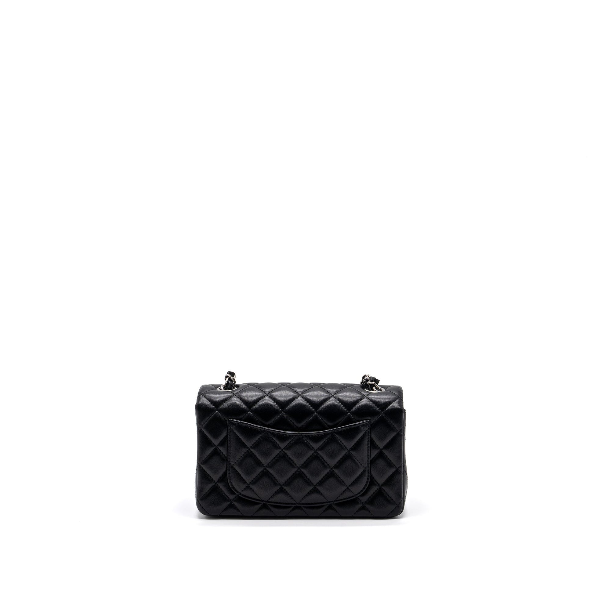Chanel rectangular flap lambskin SHW Black Shoulder Bag Microchip 3