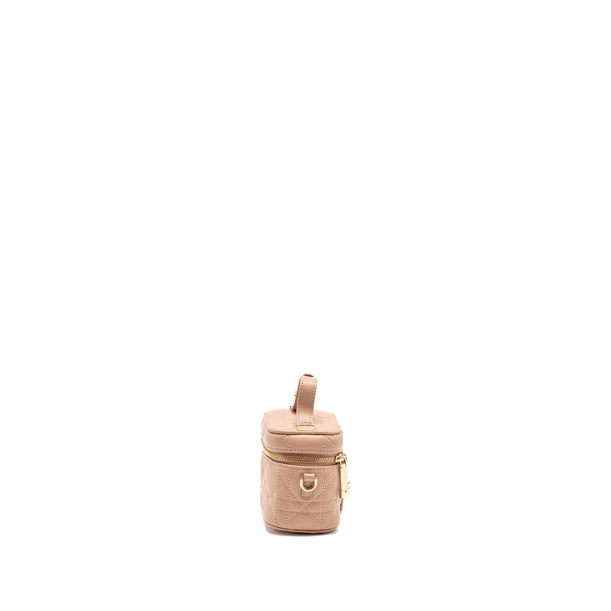 Dior Micro Lady Vanity Case Cannage Lambskin Rose Pink Travel Bag