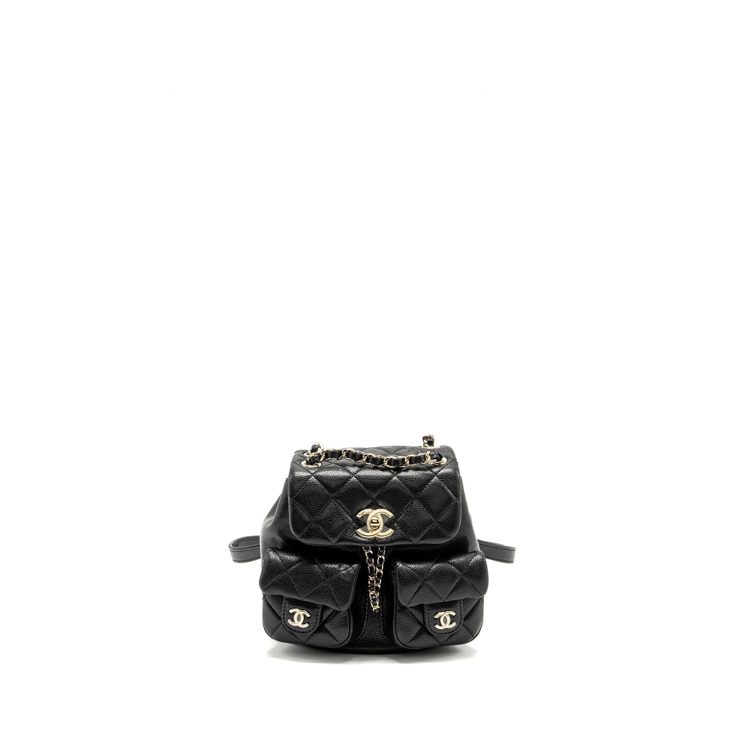 Chanel 24A Duma Backpack Grained Calfskin LGHW Black