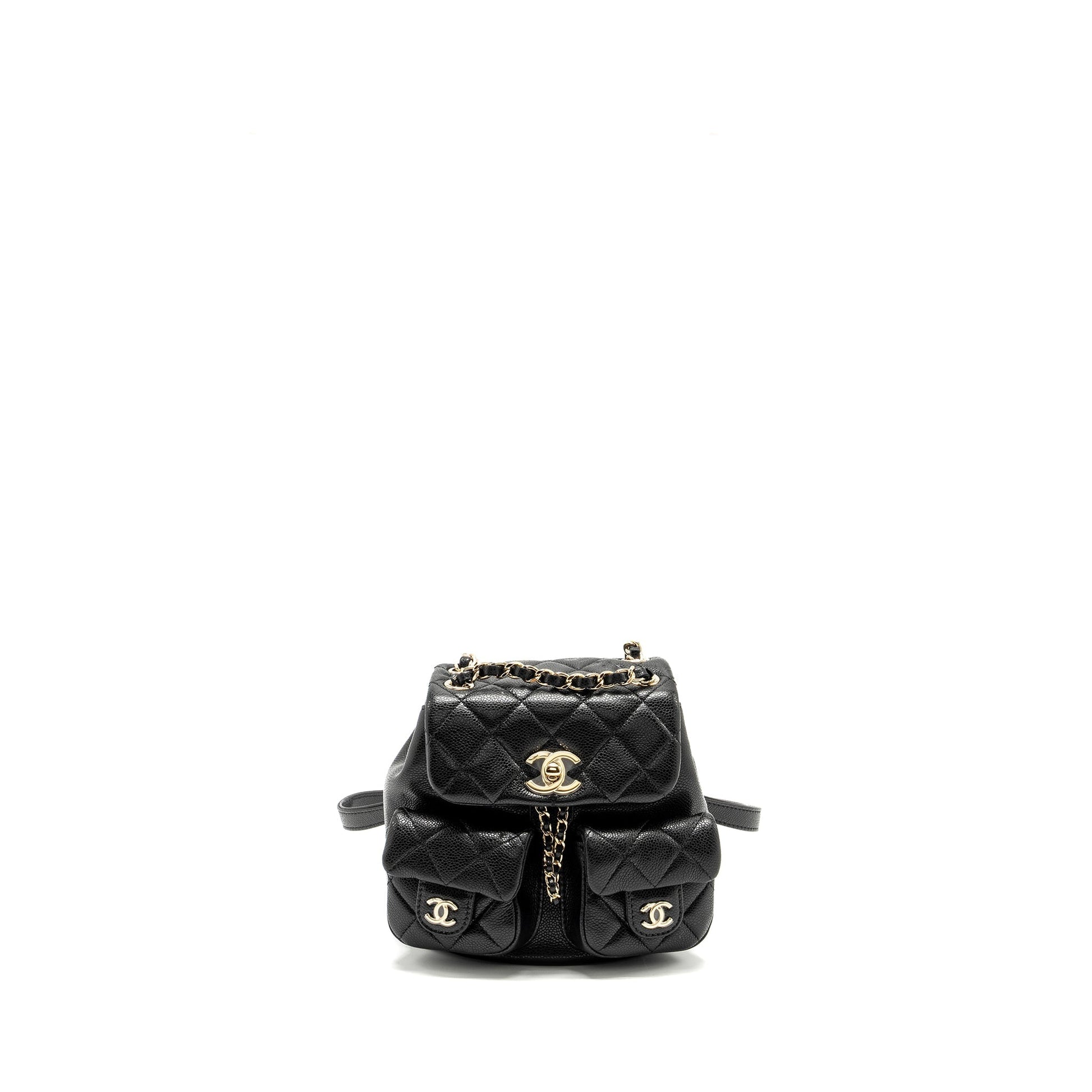 Chanel 24A Duma Backpack Grained Calfskin LGHW Black