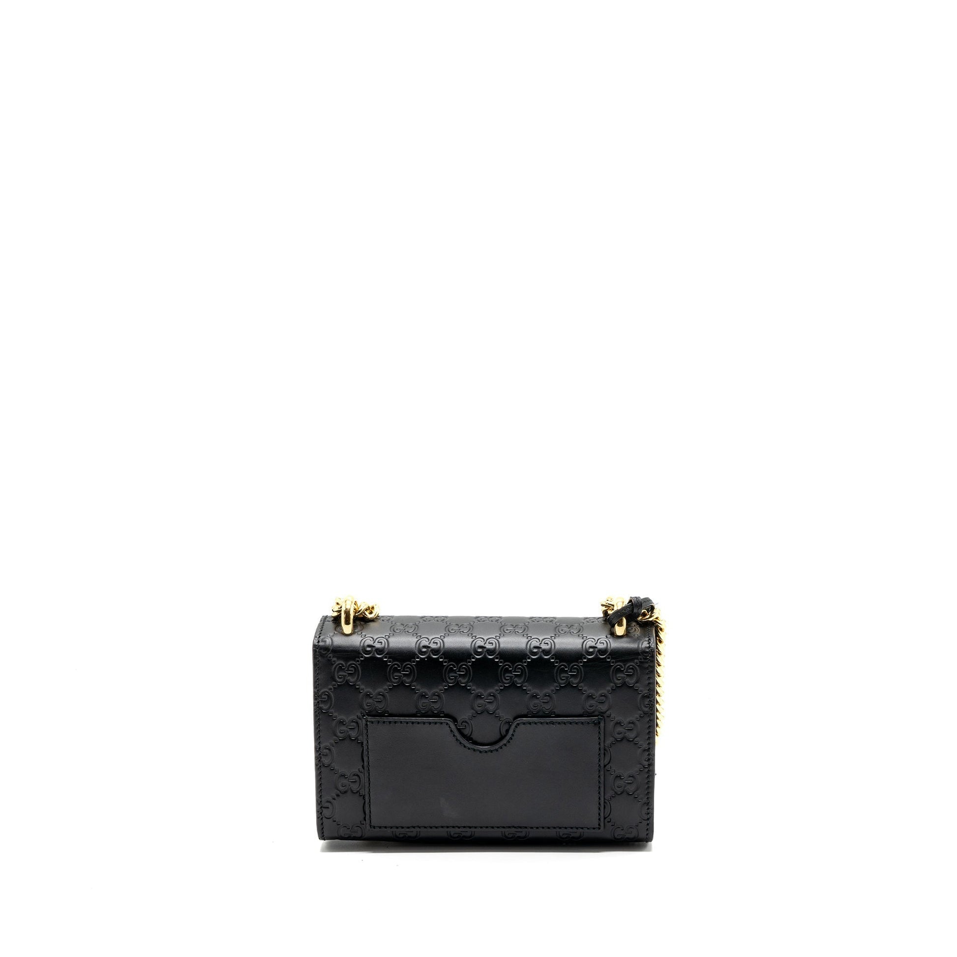 Gucci Padlock Bag Calfskin Black Small Travel Bag