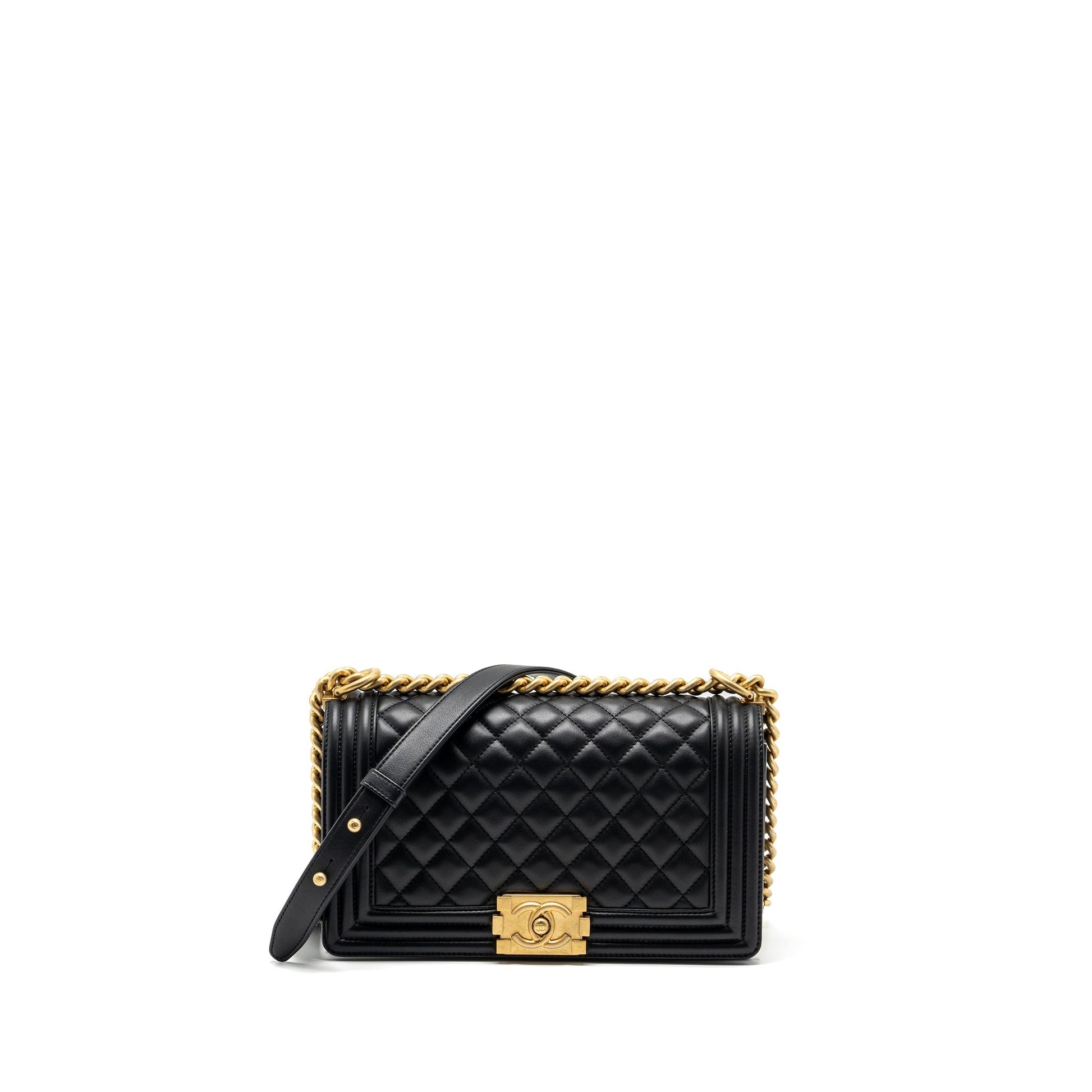 Chanel Boy Smooth Calfskin GHW Microchip Black Handbag