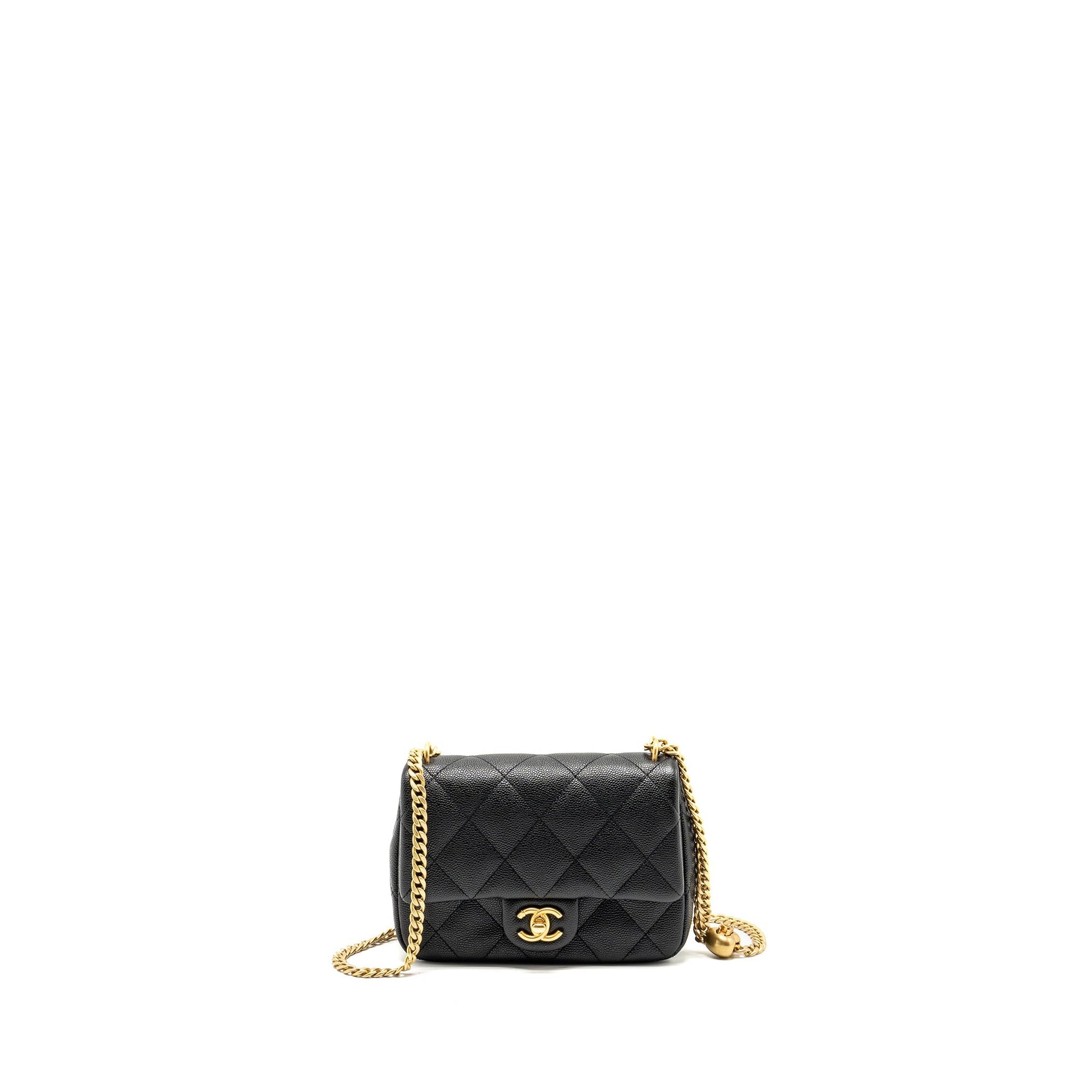 Chanel Coco Love Flap Adjustable Caviar GHW Black Shoulder Bag