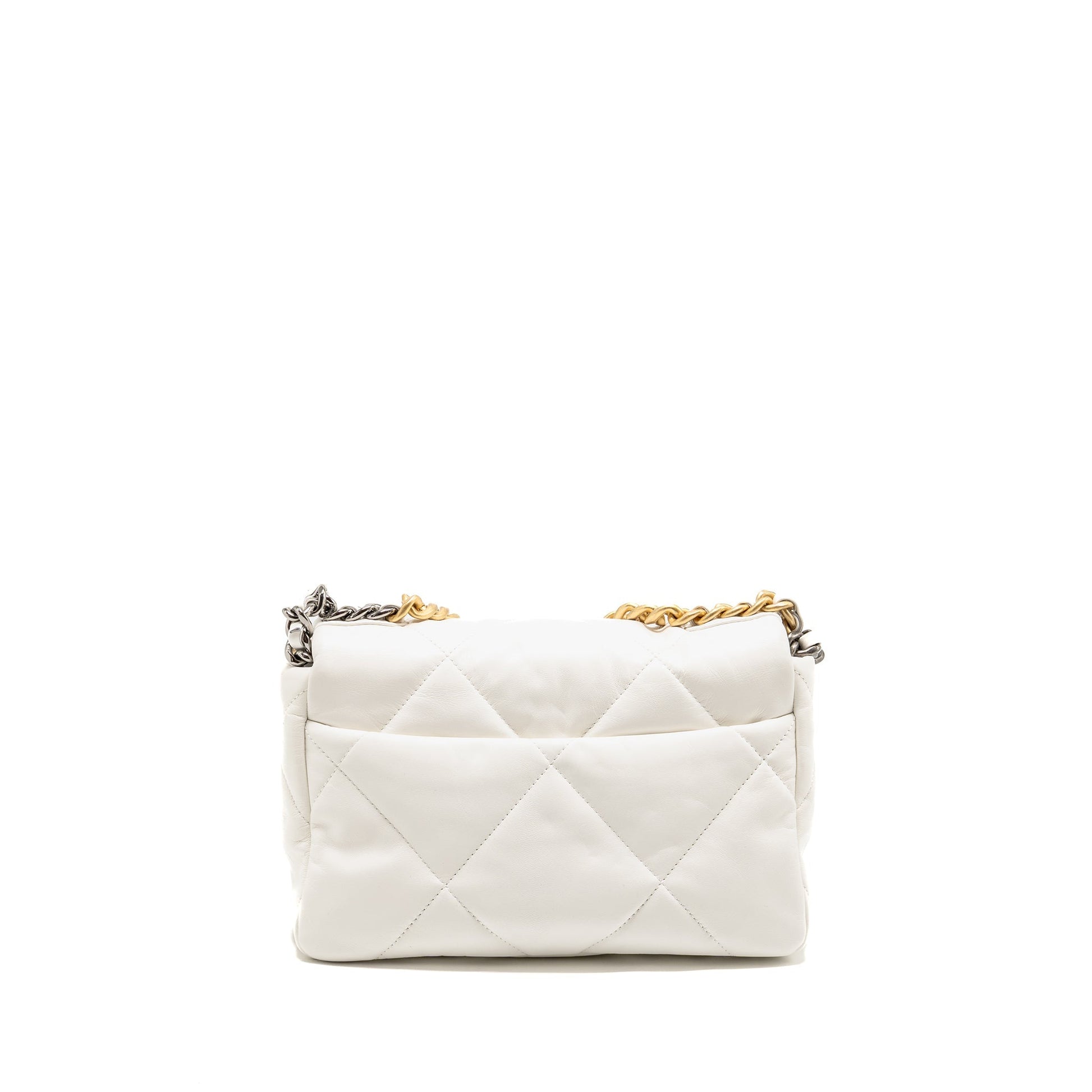 Chanel 19 Lambskin Hardware Multicolour White Small Handbag Hardware 1