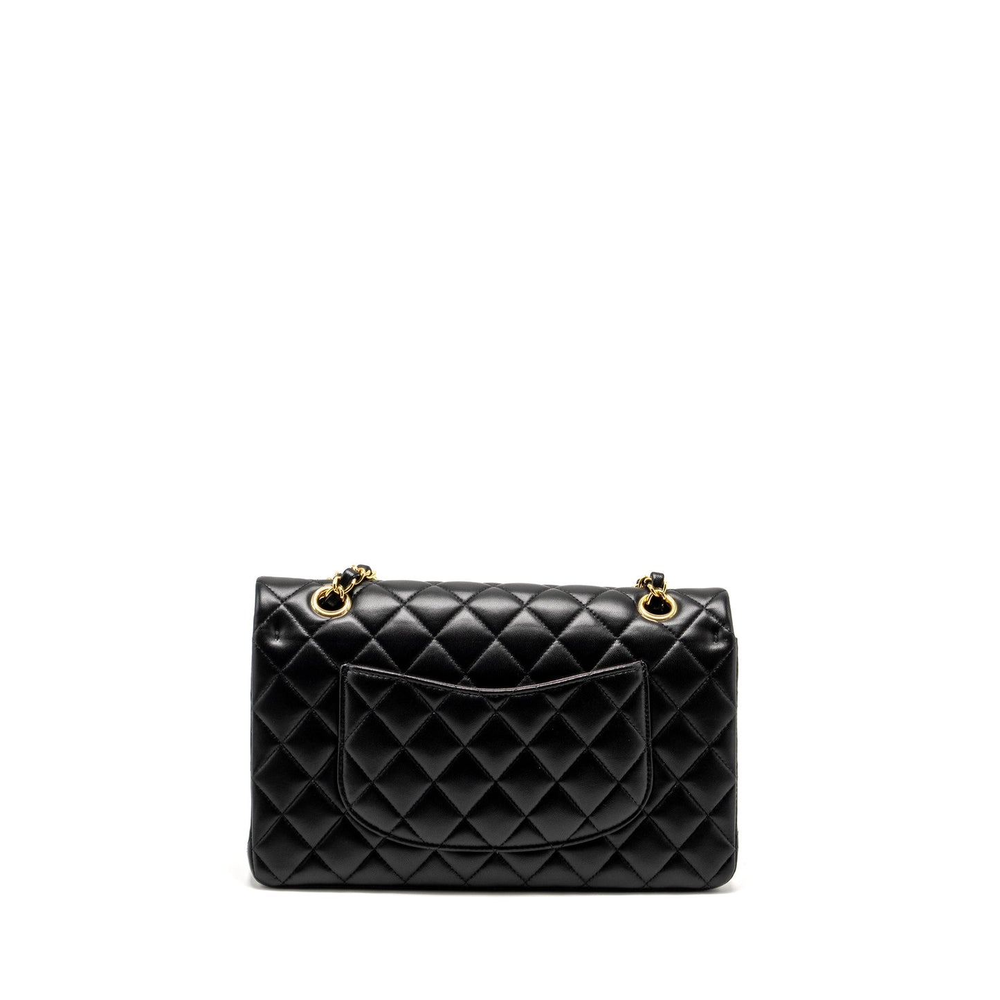 Chanel Classic Double Flap Lambskin GHW Black Shoulder Bag Ghw 8