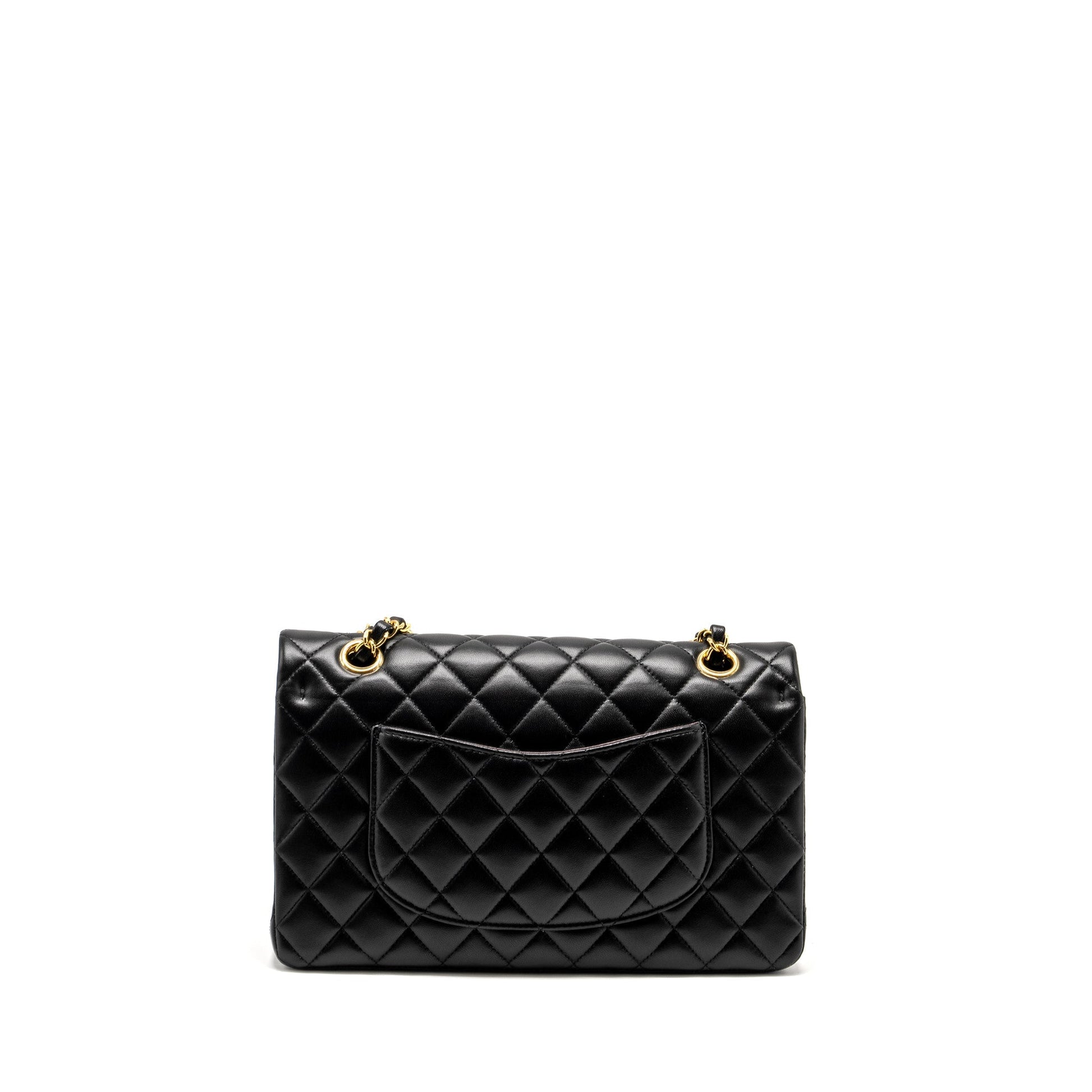 Chanel Classic Double Flap Lambskin GHW Black Shoulder Bag Ghw 8