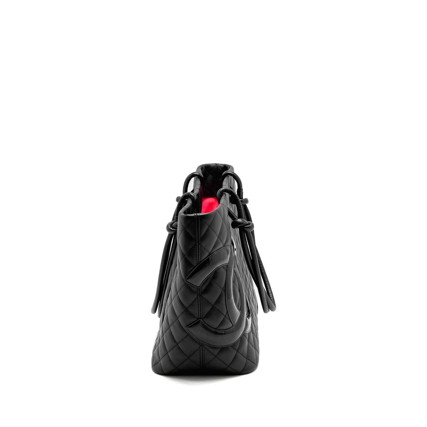 Chanel Cambon Ligne calfskin SHW Black Leather Tote Bag