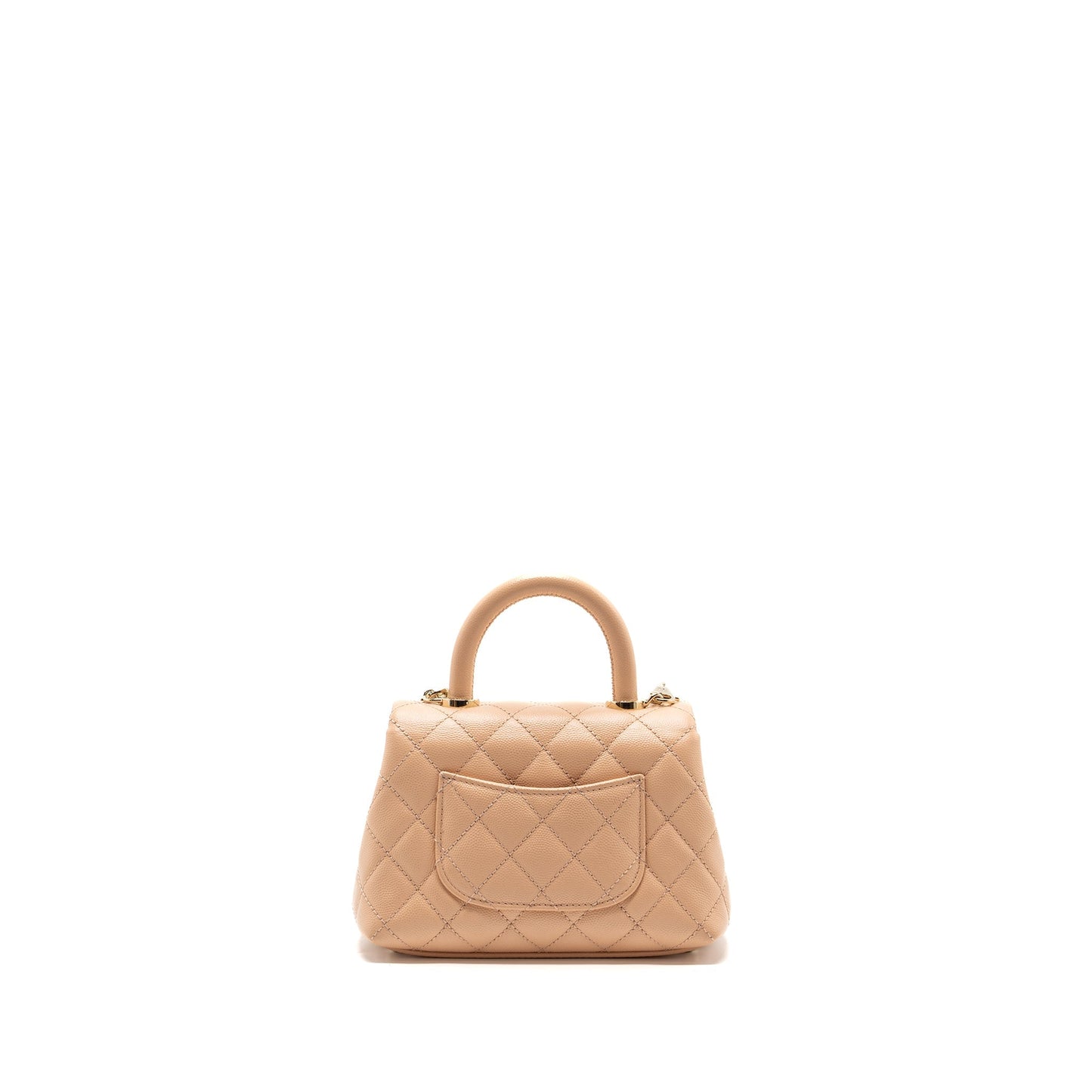 Chanel Coco Handle Caviar LGHW Beige Mini Bag