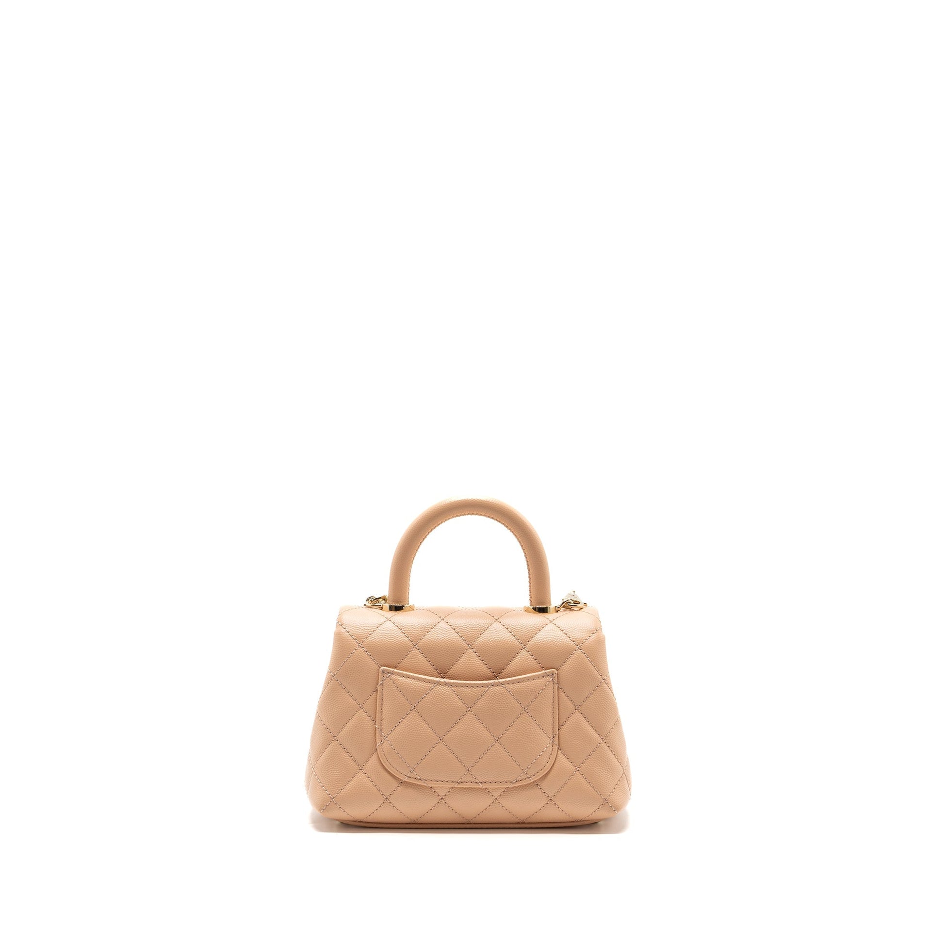 Chanel Coco Handle Caviar LGHW Beige Mini Bag