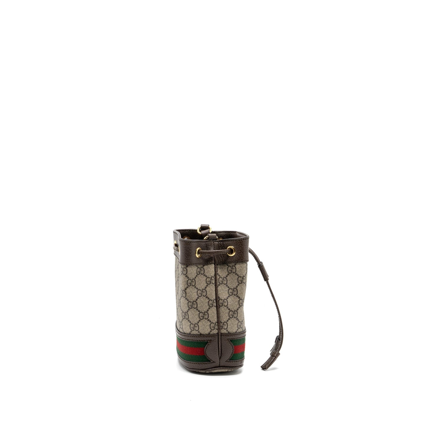 Gucci Ophidia Bucket Bag Ebony Supreme Canvas Beige