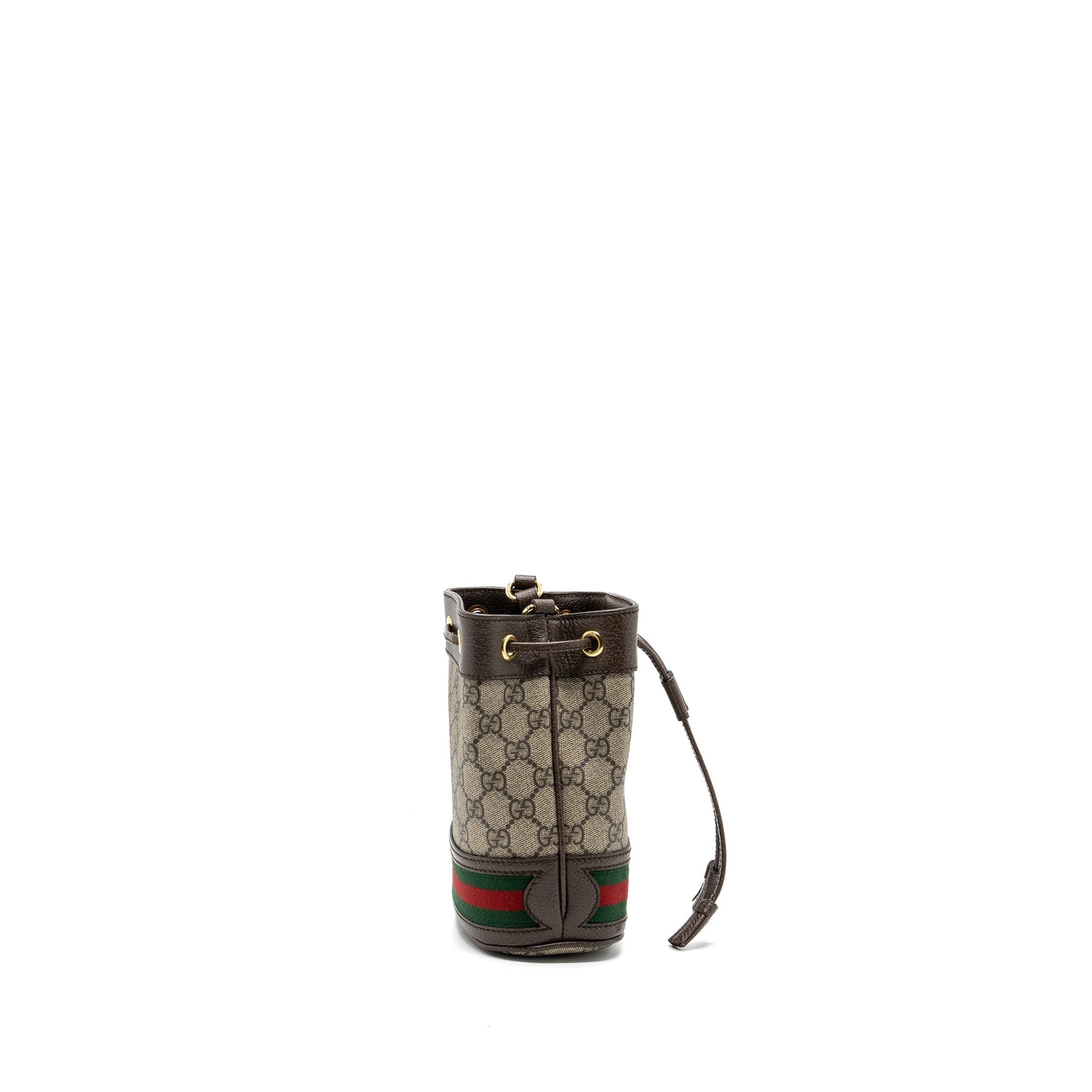 Gucci Ophidia Bucket Bag Ebony Supreme Canvas Beige