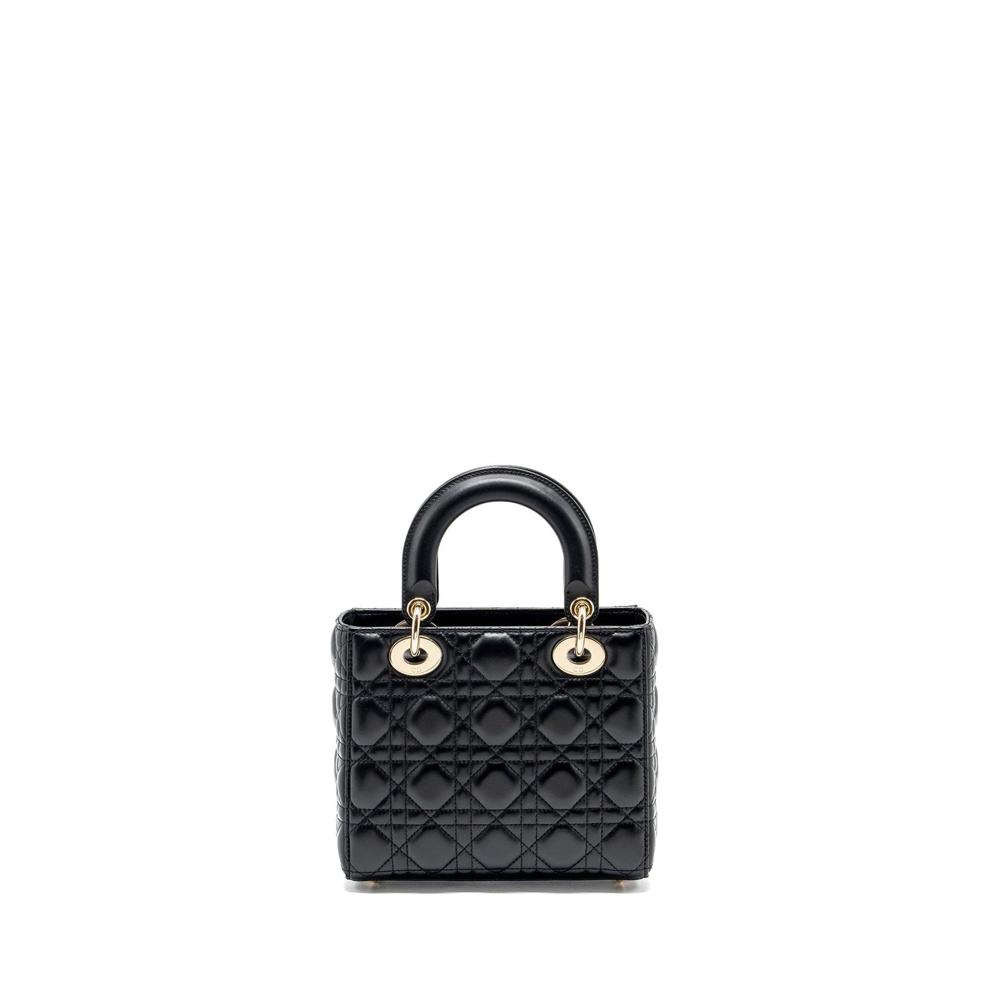 Dior My Lady Purse Lambskin Handbag Black Small Travel Bag Black Handbag