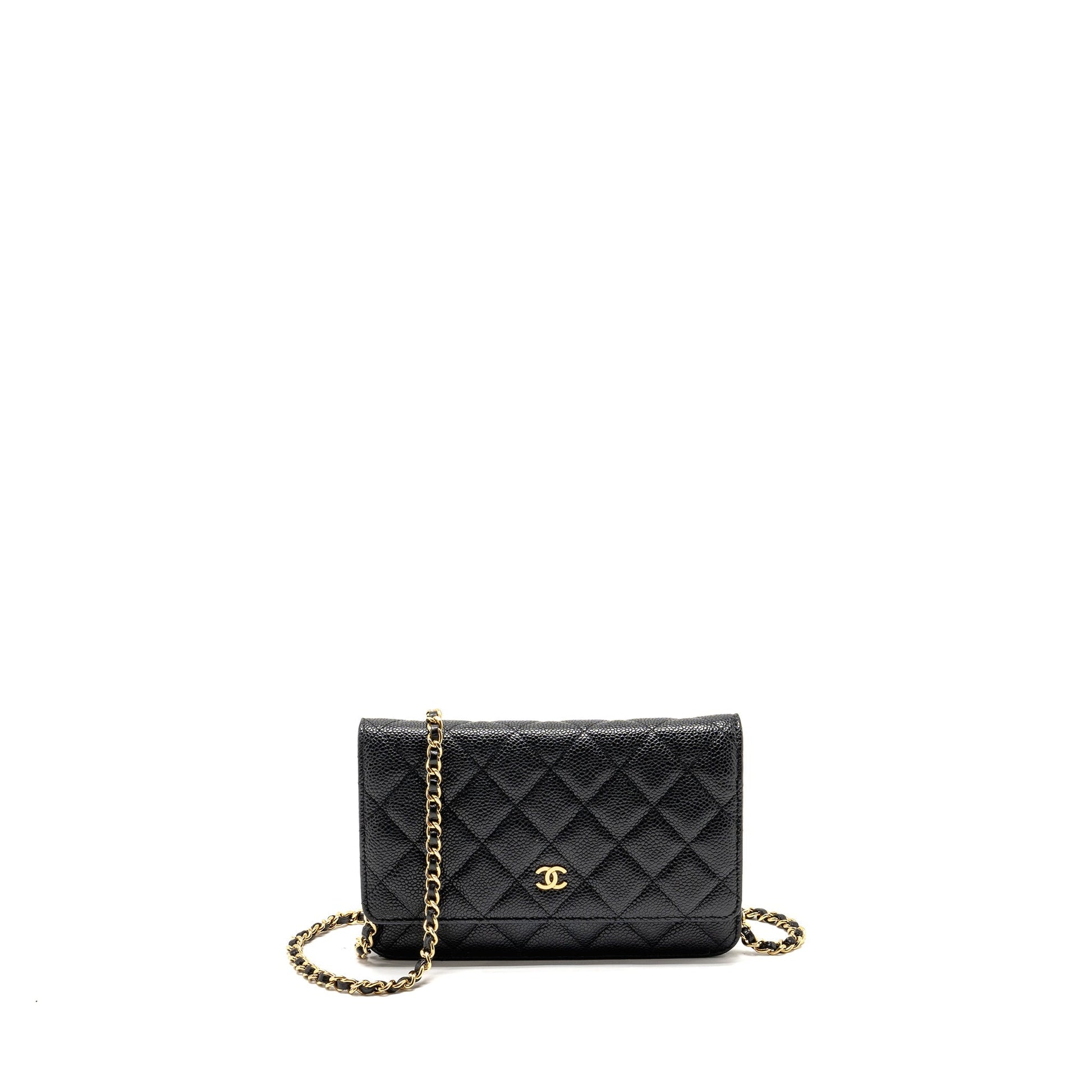 Chanel Classic On Caviar GHW Black Wallet Case Ghw 21