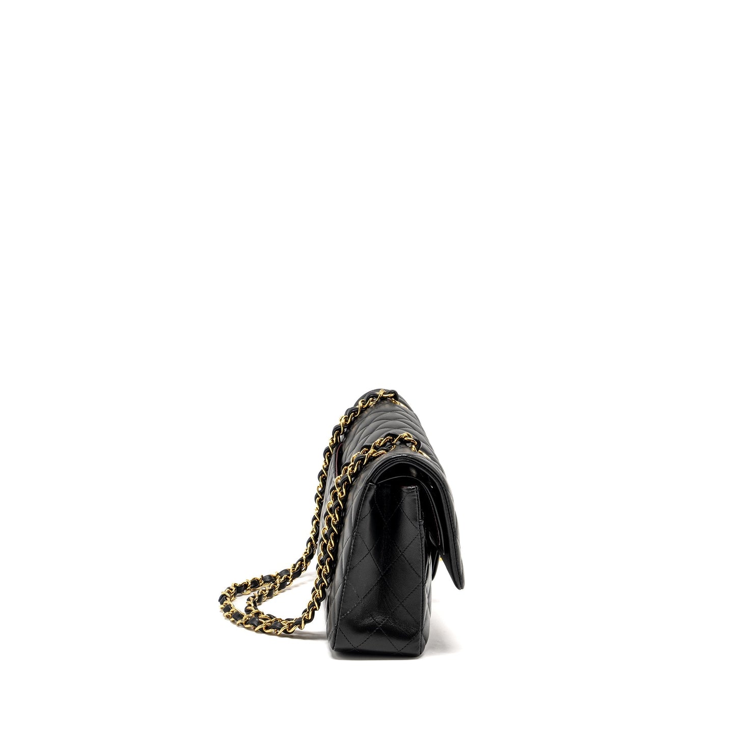 Chanel Classic Double Flap Lambskin GHW Black Shoulder Bag Ghw 8