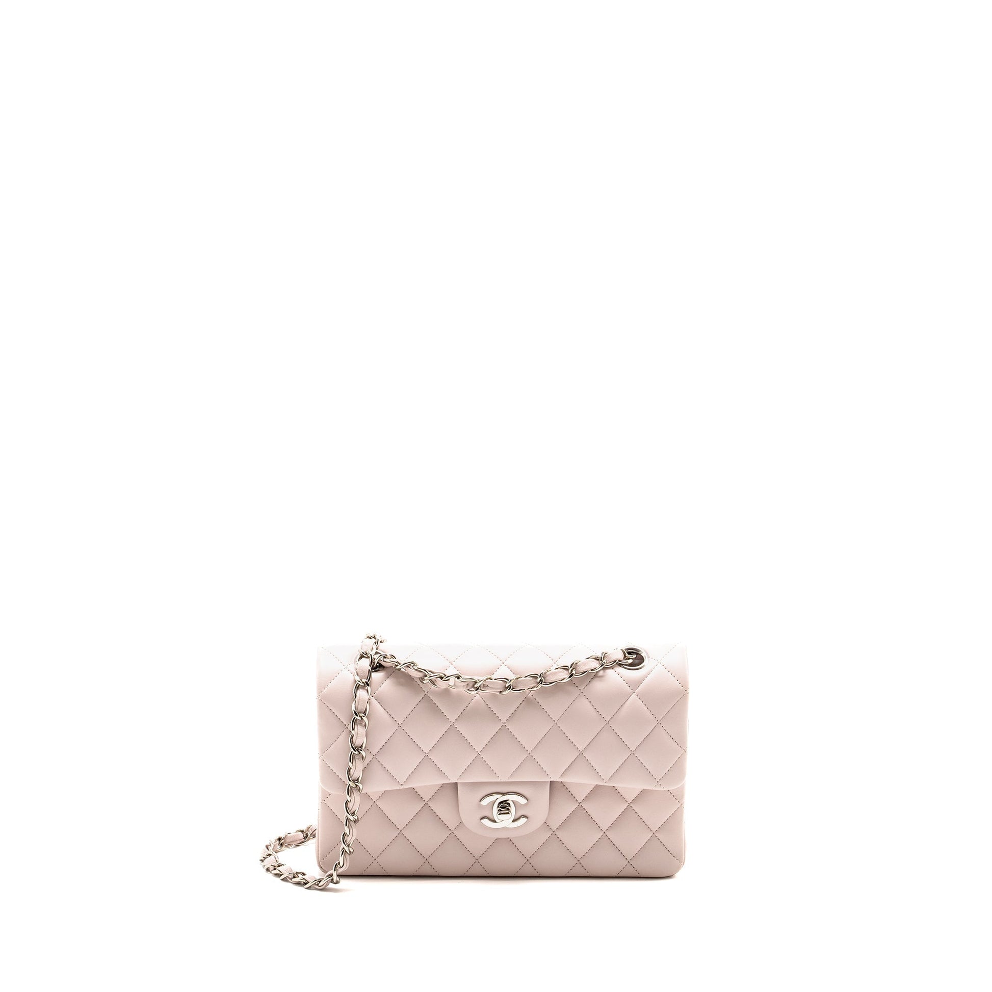 Chanel Classic Double Flap Lambskin Light Purple Small Shoulder Bag