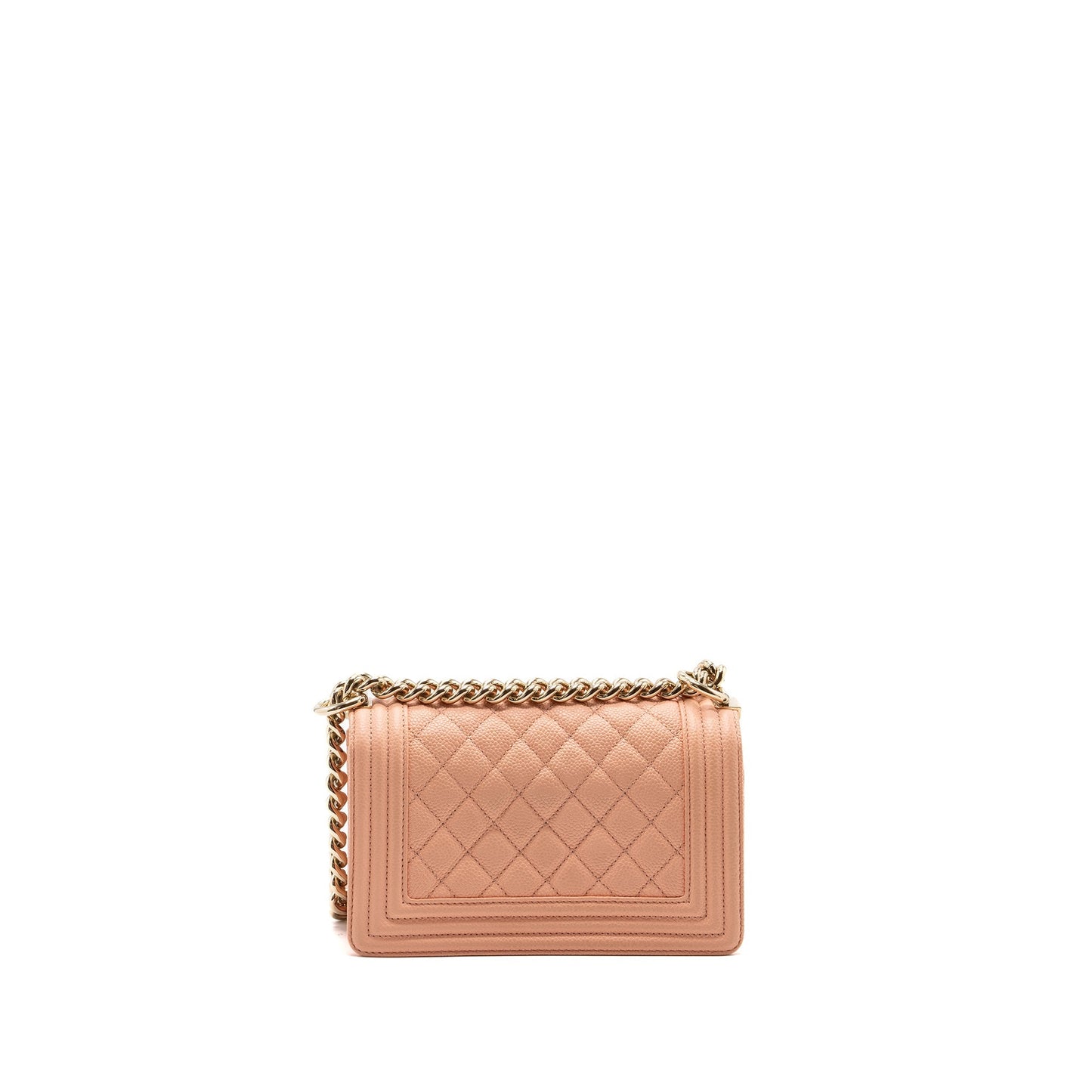 Chanel Boy Caviar Light LGHW Pink Small Handbag Pink Lghw