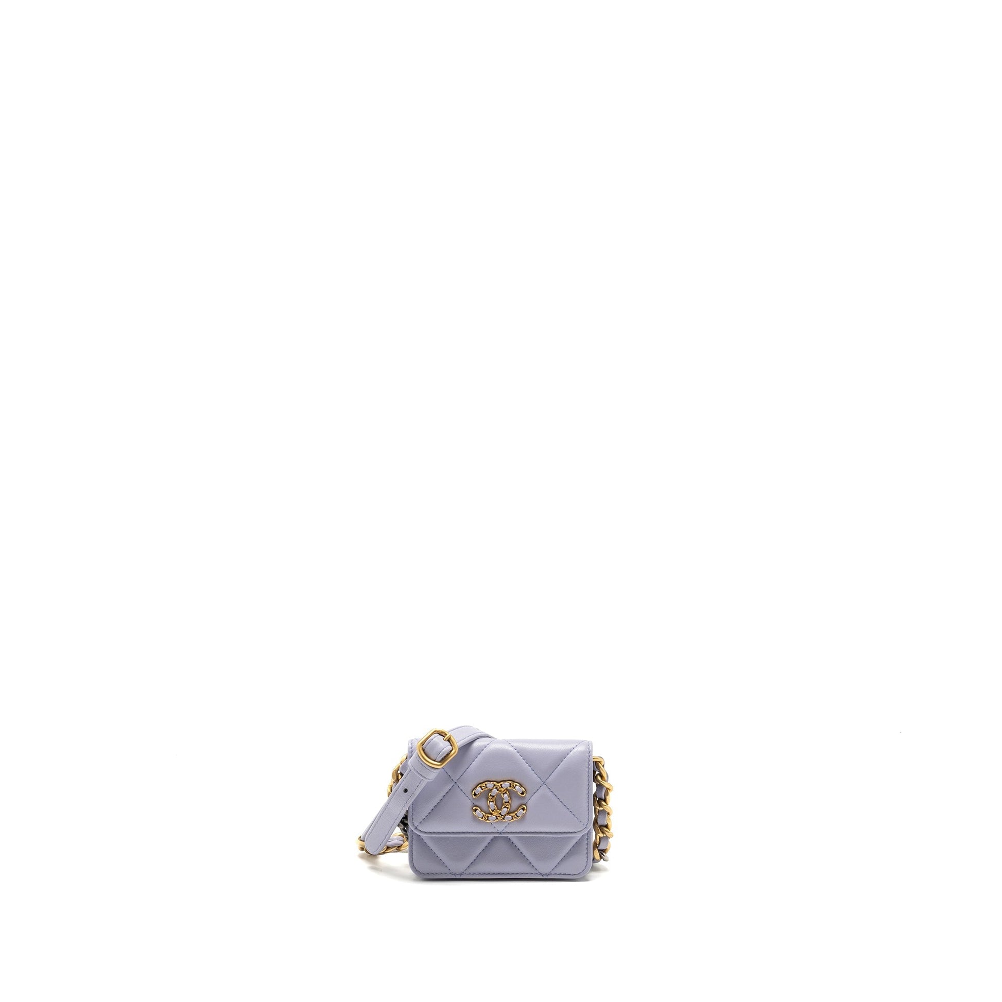 Chanel 19 Belt Lambskin Light Purple Hardware Multicolour