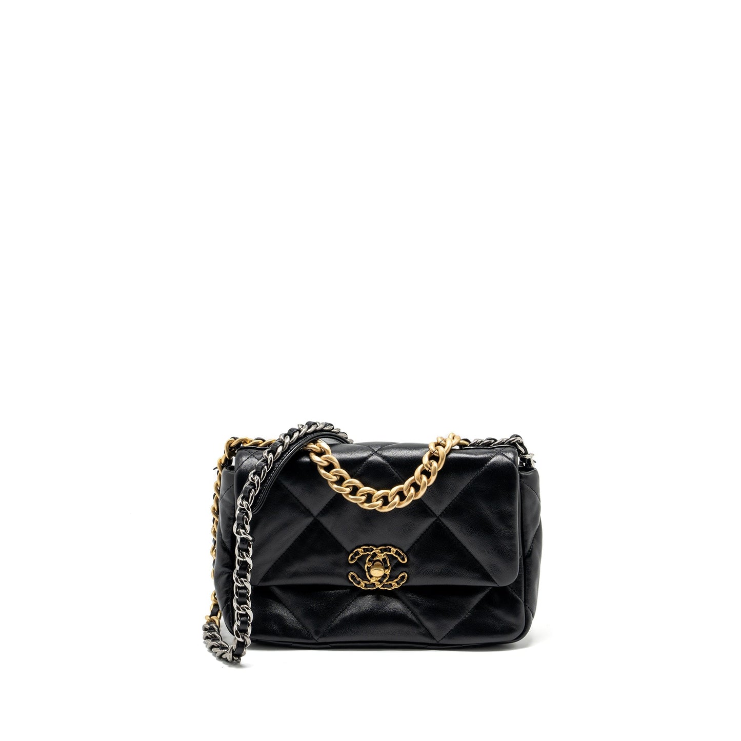 Chanel 19 lambskin hardware Microchip Multicolour Black Small Handbag Microchip 5