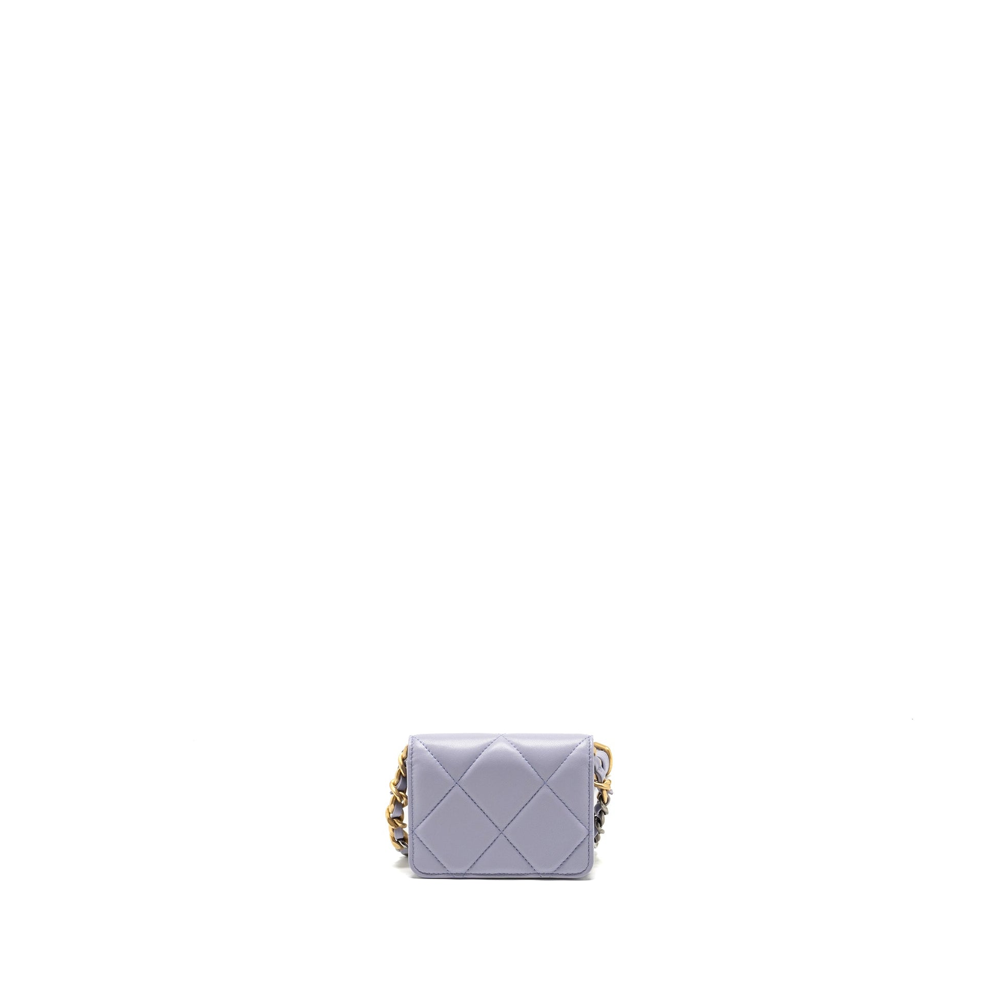 Chanel 19 Belt Lambskin Light Purple Hardware Multicolour
