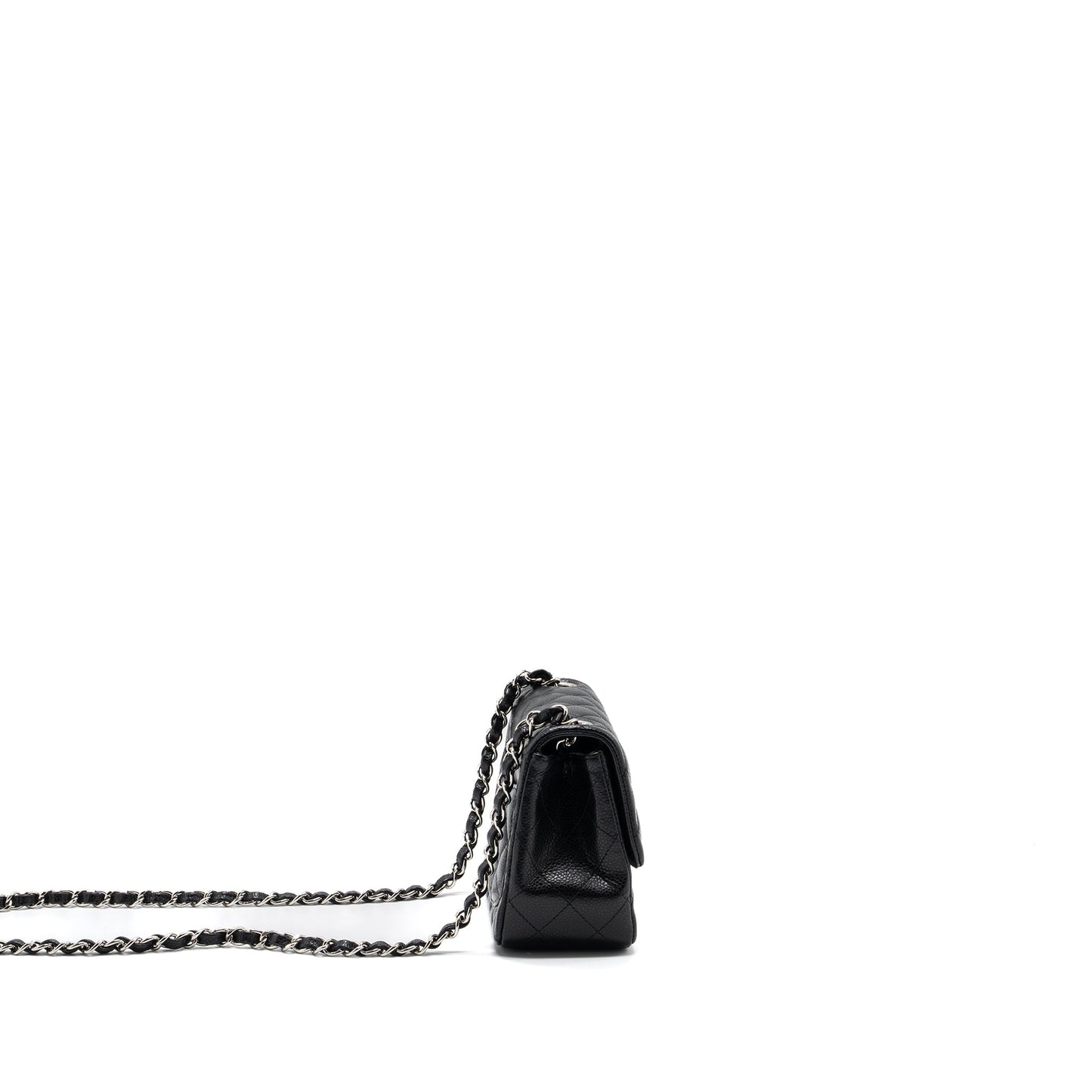 Chanel Classic Square Flap Caviar SHW Black Shoulder Bag Caviar Shw