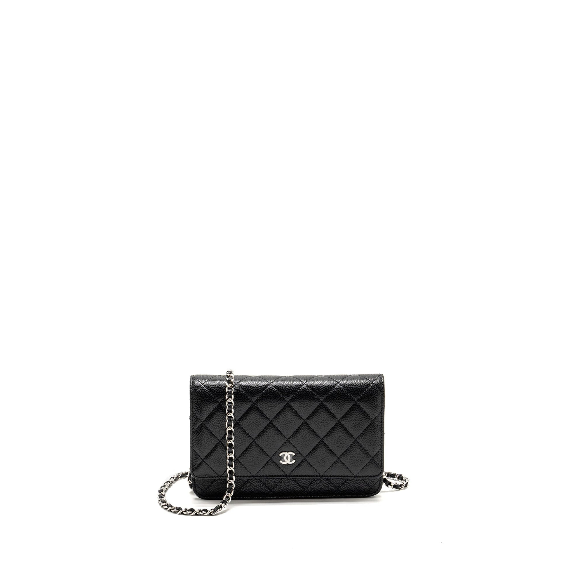 Chanel Classic On Caviar SHW Microchip Black Wallet Case Microchip 8