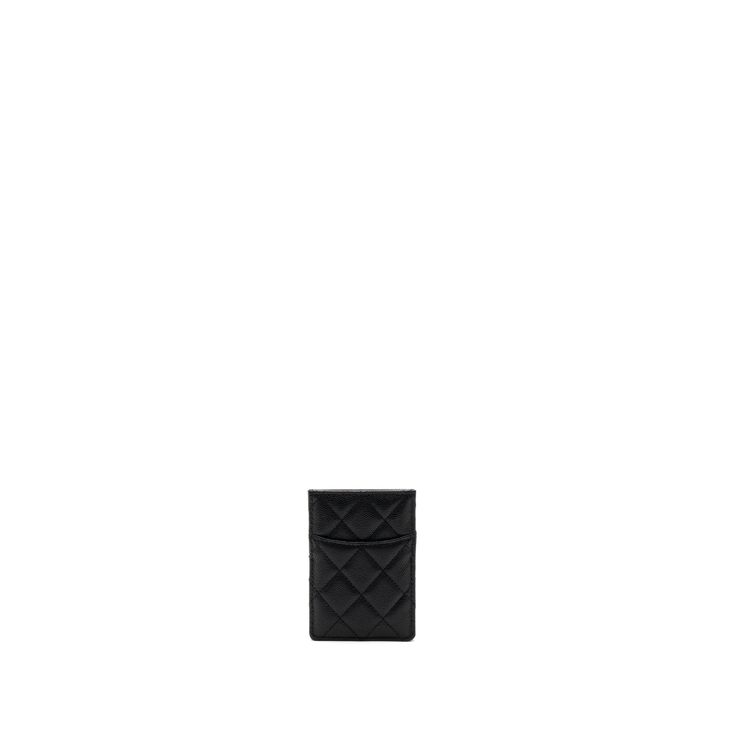 Chanel 23K Card Holder Caviar GHW Microchip Black Wallet Case