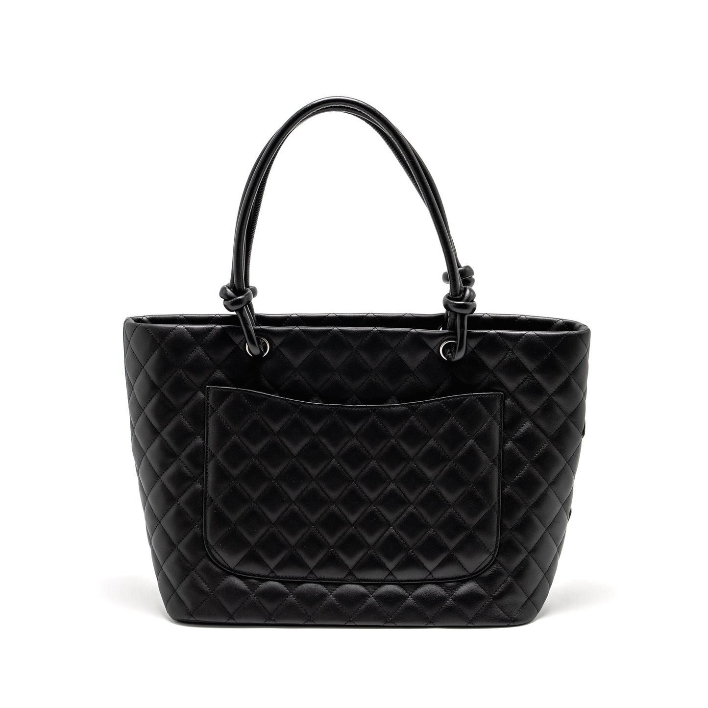 Chanel Cambon Ligne calfskin SHW Black Leather Tote Bag