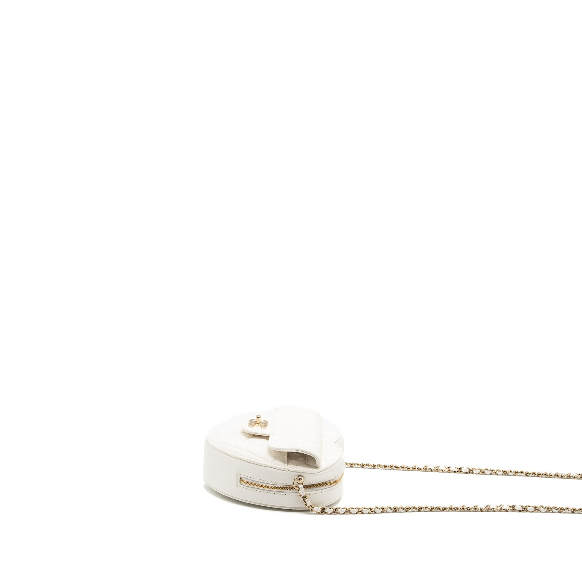 Chanel 22S heart lambskin LGHW microchip White Handbag Microchip 4