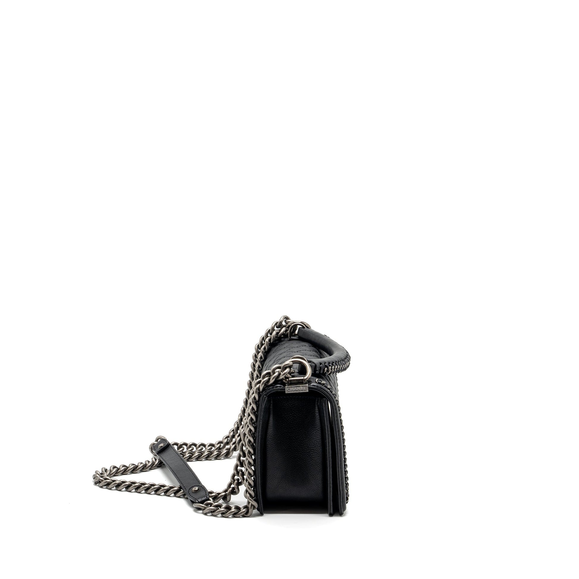 Chanel Top Handle Boy Limited Edition Calfskin Black Handbag