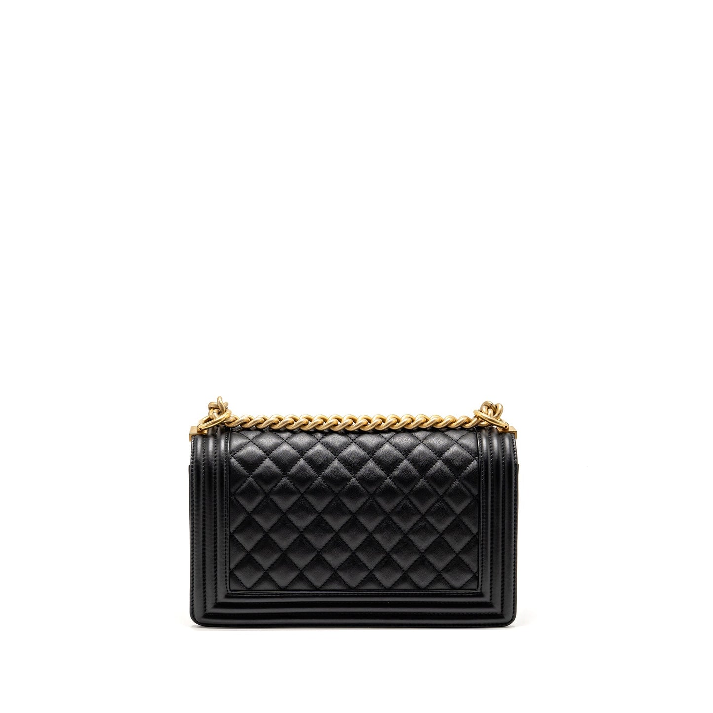 Chanel boy Calfskin GHW microchip Black Handbag Black Ghwmicrochip