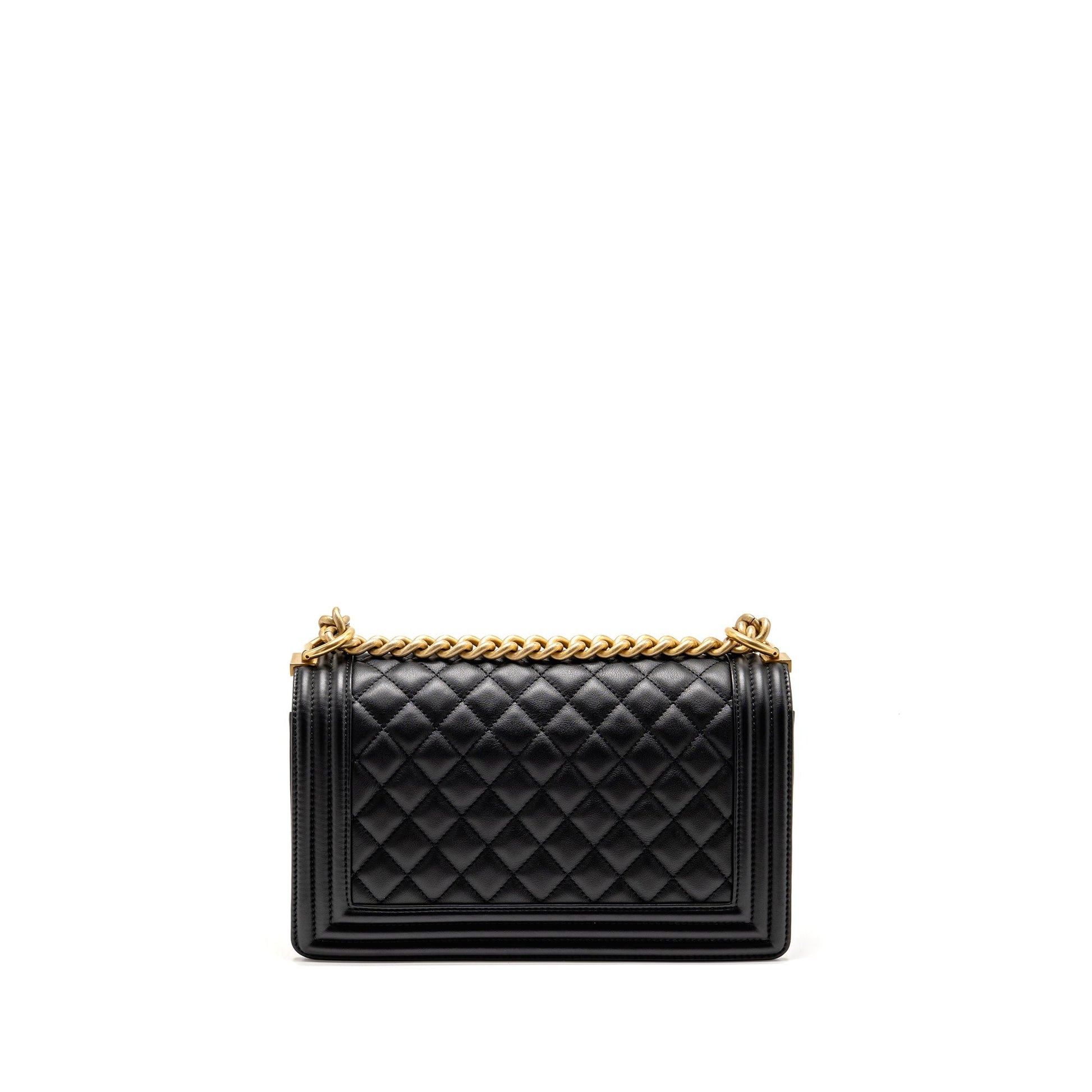 Chanel boy Calfskin GHW microchip Black Handbag Black Ghwmicrochip