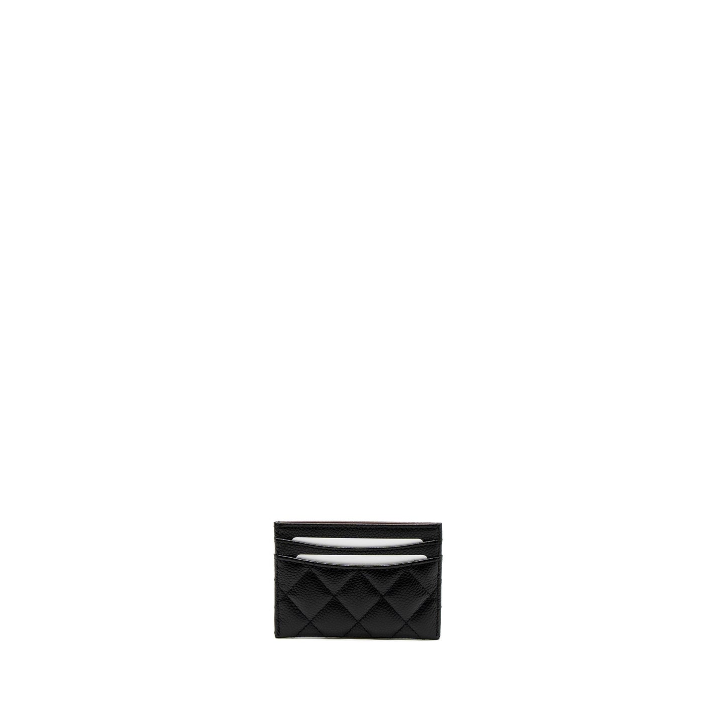 Chanel Classic Card Holder Caviar GHW Microchip Black Wallet Case