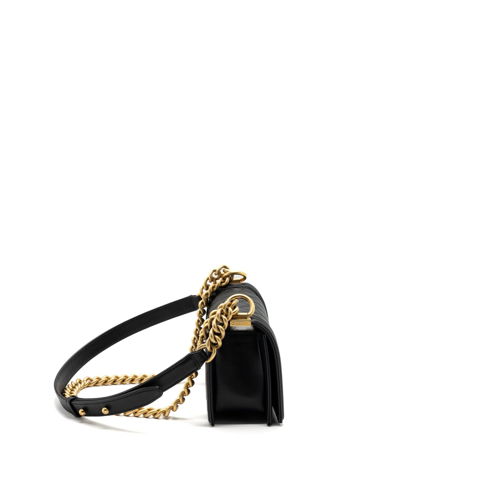Chanel Boy Caviar GHW Black Small Handbag Ghw 4