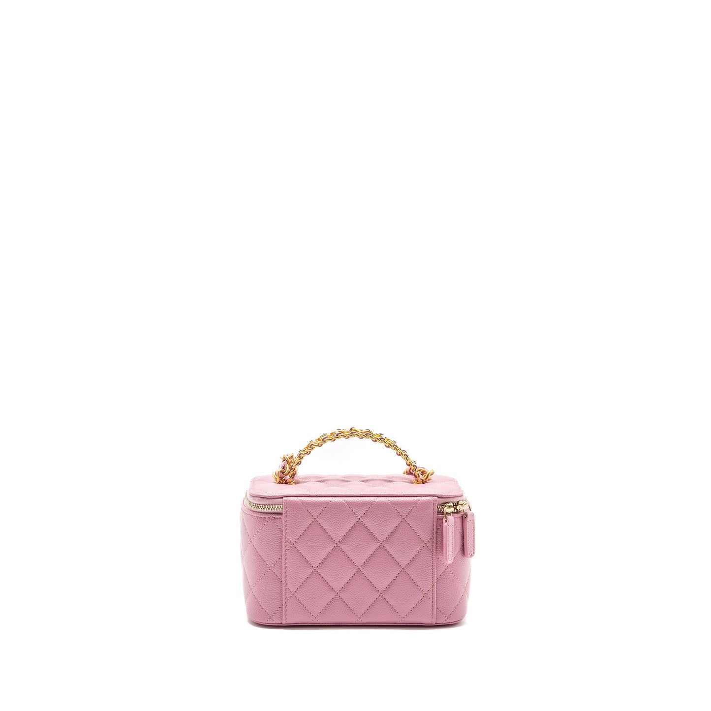 Chanel Letter Top Handle Long Vanity Caviar Pink Handbag