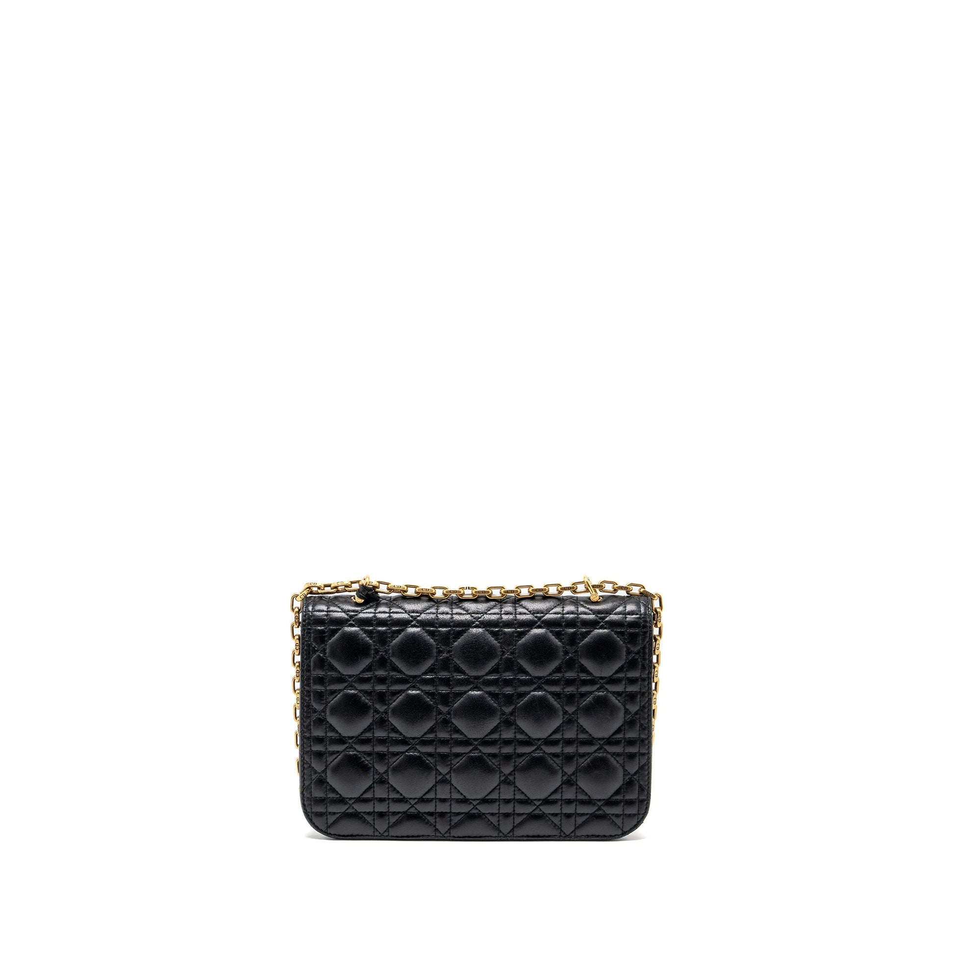 Dior Addict Purse Lambskin Handbag Black Flap Travel Bag