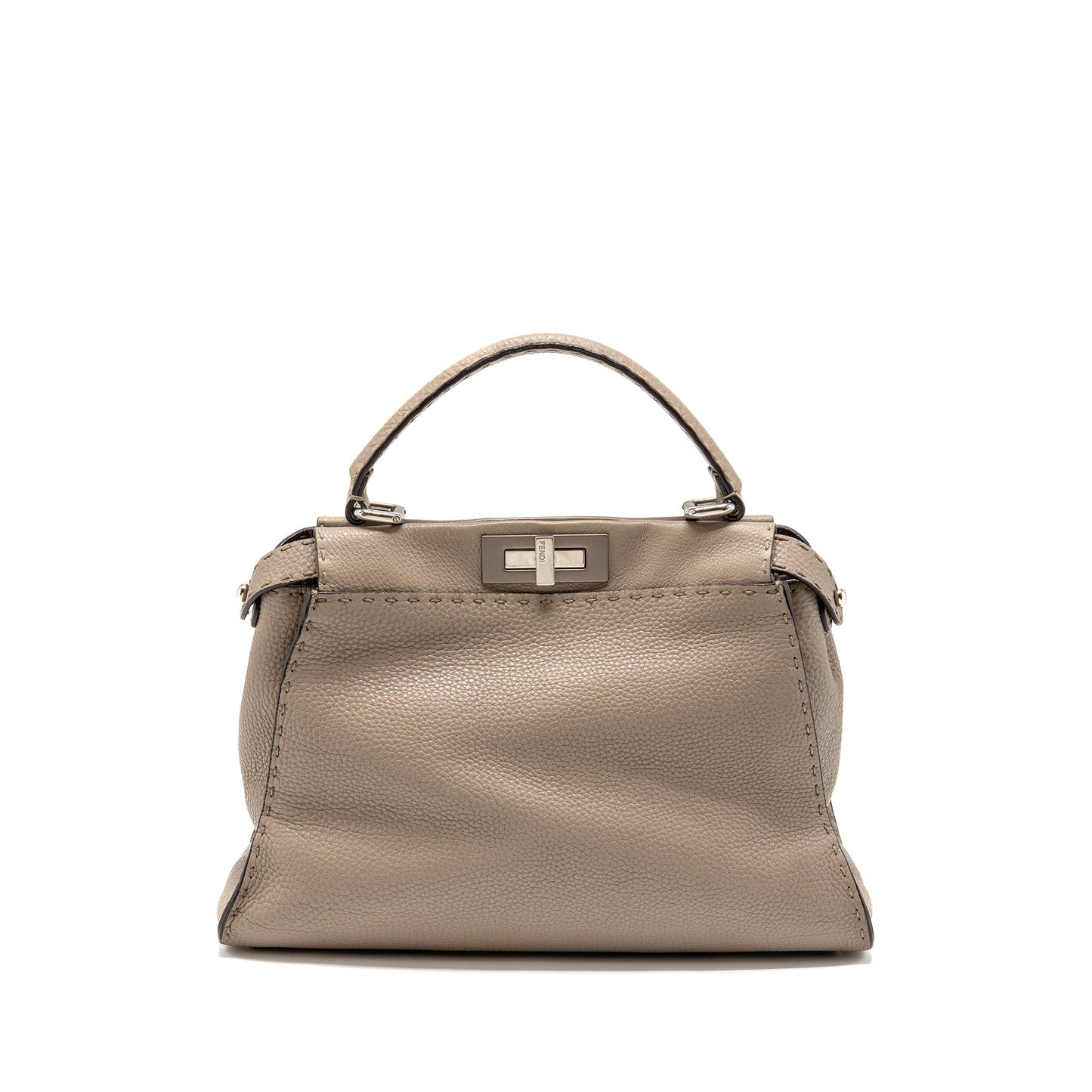 Fendi Iseeu Peekaboo Calfskin Grey Handbag Gray Medium Travel Bag