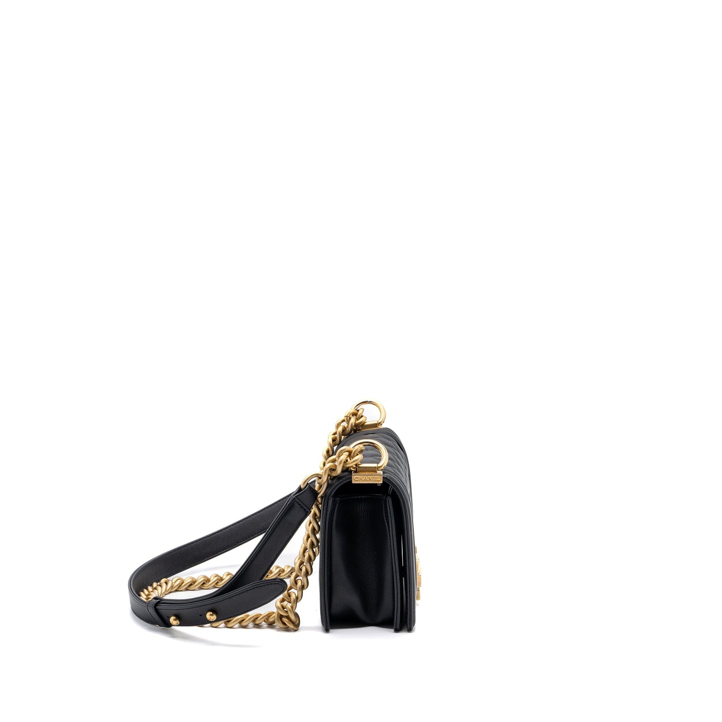 Chanel boy calfskin GHW Black Small Handbag