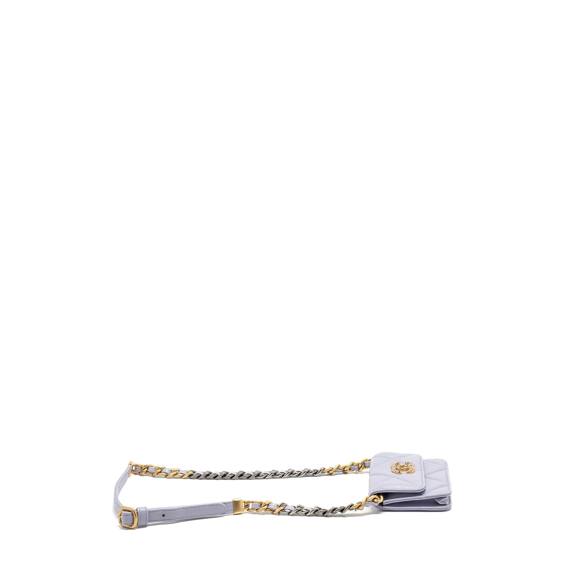 Chanel 19 Belt Lambskin Light Purple Hardware Multicolour