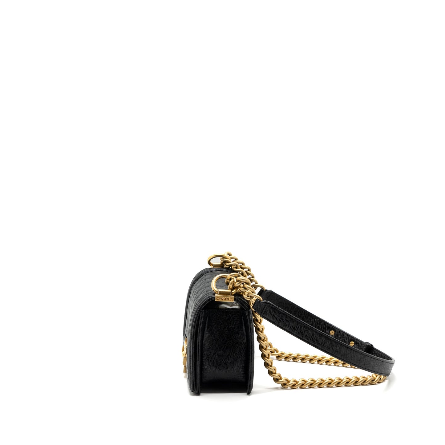 Chanel Boy Caviar GHW Black Small Handbag Ghw 4