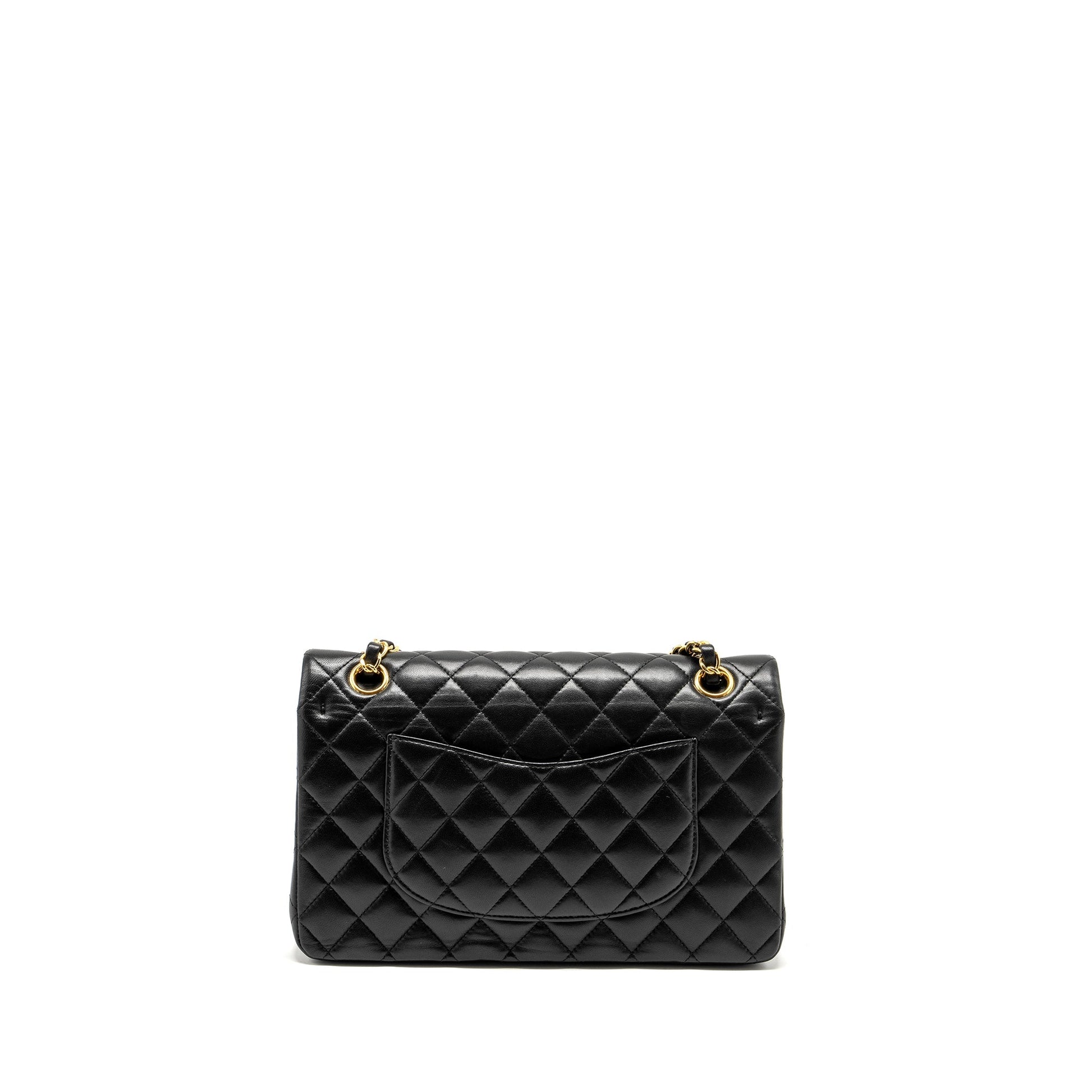 Chanel Classic Double Flap Lambskin GHW Black Shoulder Bag Ghw 7