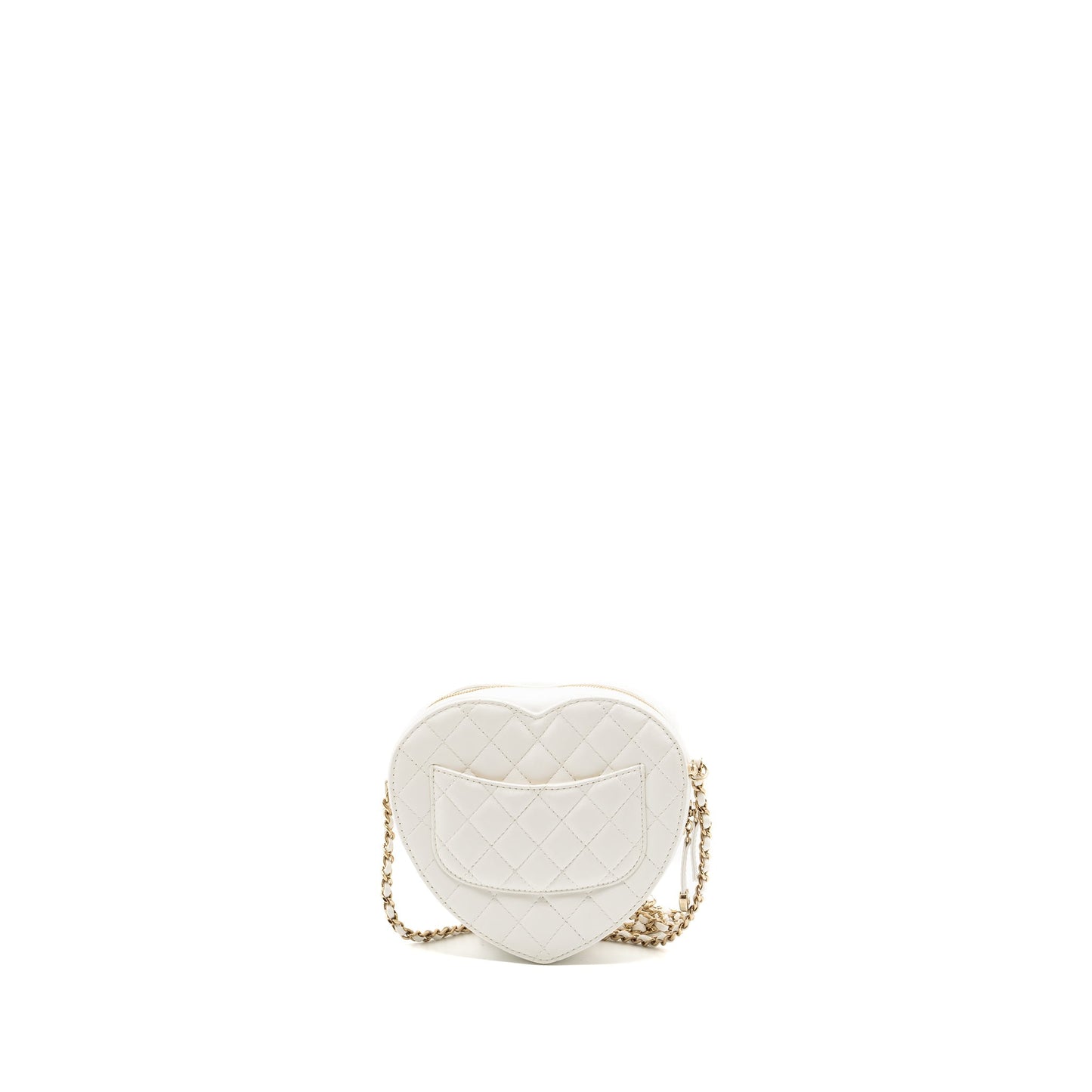 Chanel 22S heart lambskin LGHW microchip White Handbag Microchip 4