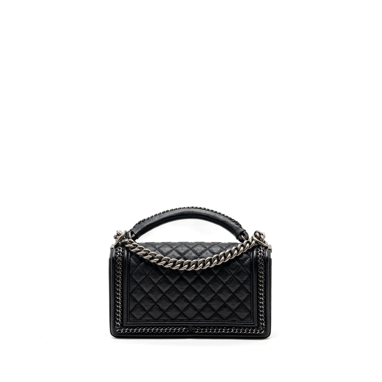 Chanel Top Handle Boy Limited Edition Calfskin Black Handbag