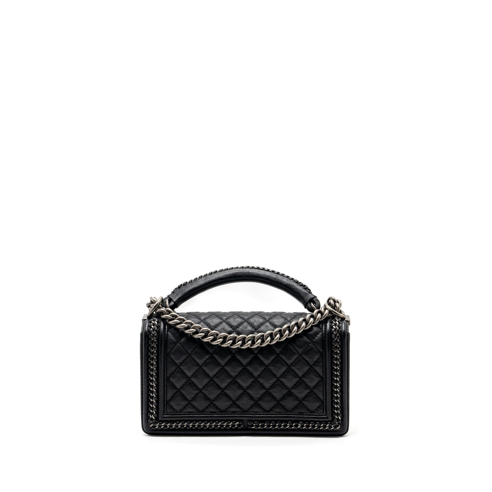 Chanel Top Handle Boy Limited Edition Calfskin Black Handbag