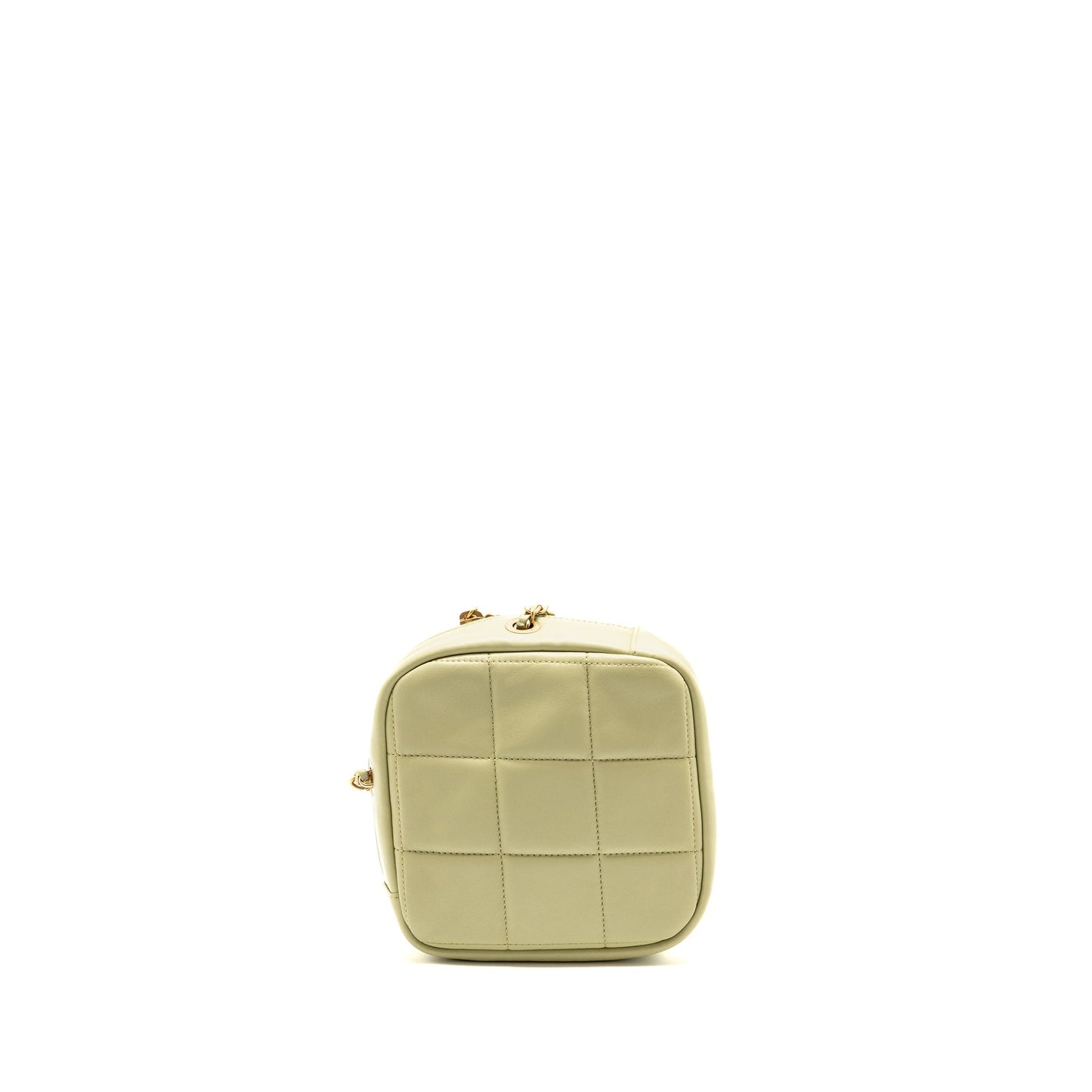 Chanel 20a Diamond Shape Quilted Lambskin Light Green Crossbody Bag