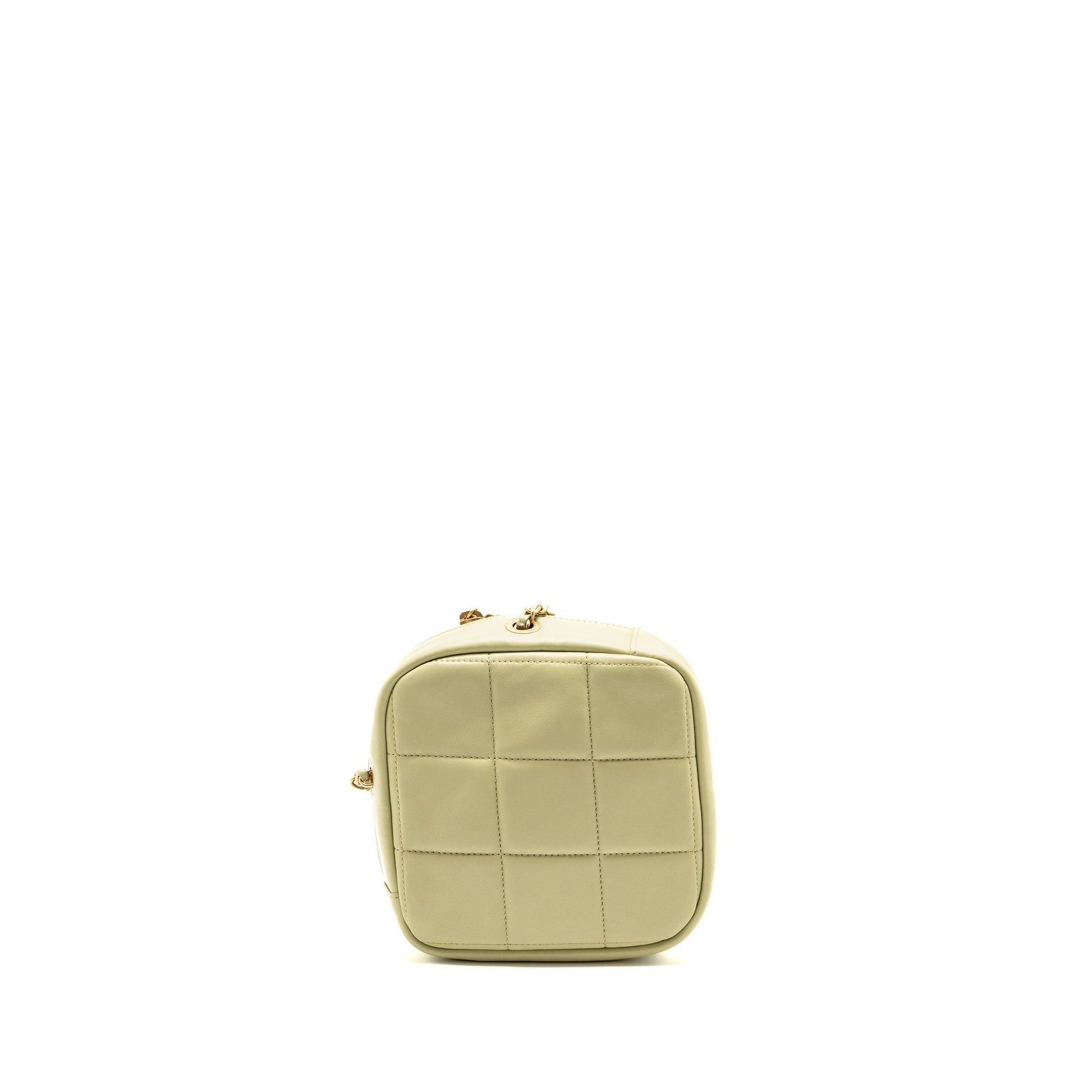 Chanel 20a Diamond Shape Quilted Lambskin Light Green Crossbody Bag