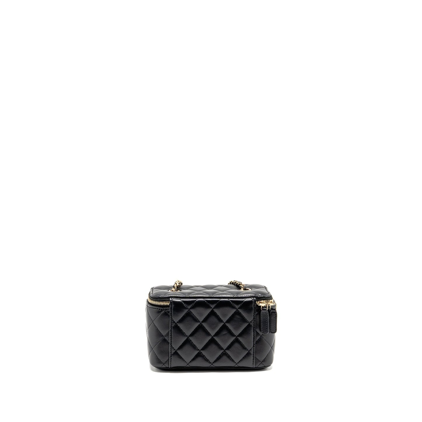 Chanel Long Vanity Lambskin LGHW Black Handbag Black Lghw